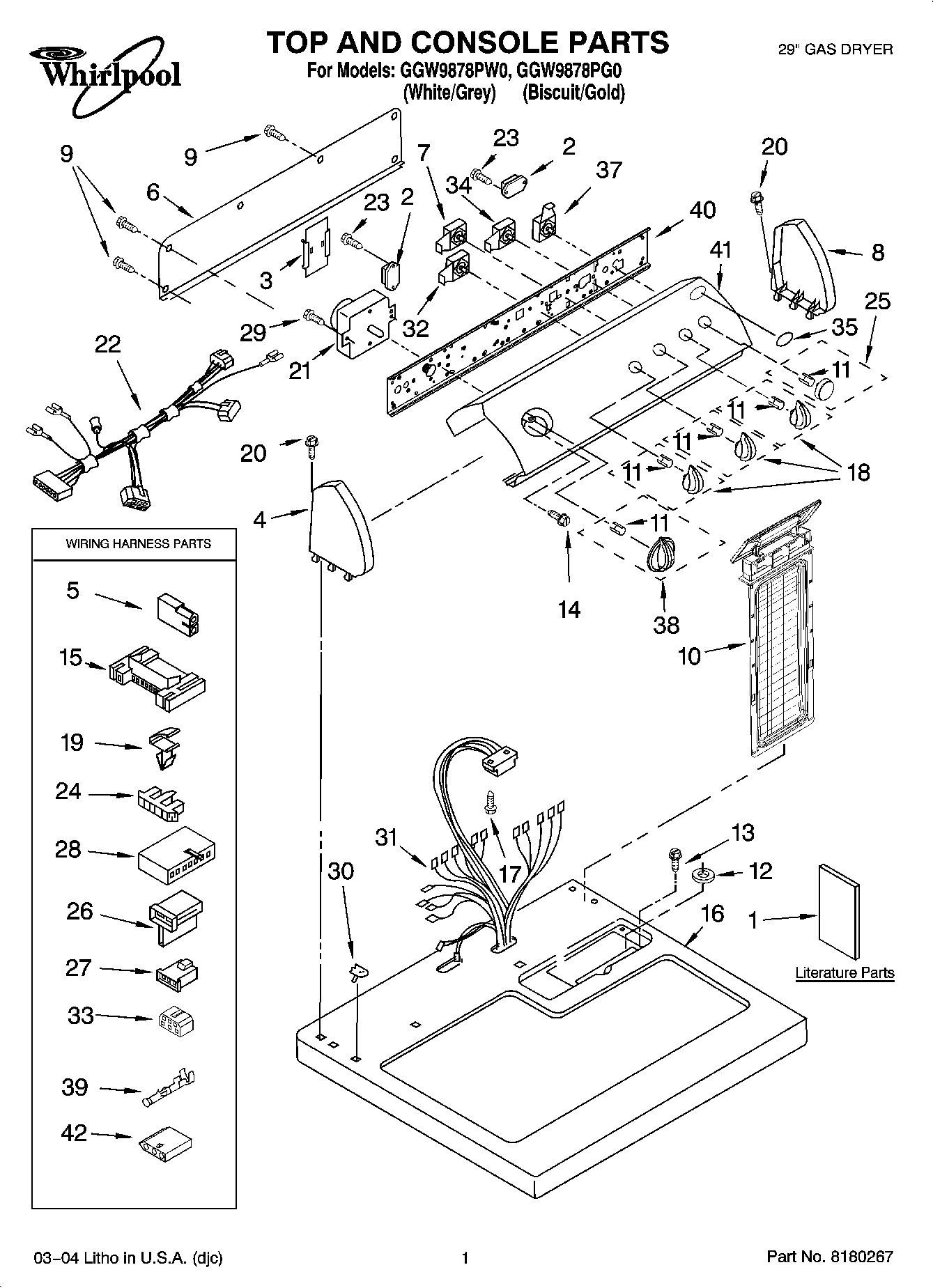 01 - TOP AND CONSOLE PARTS