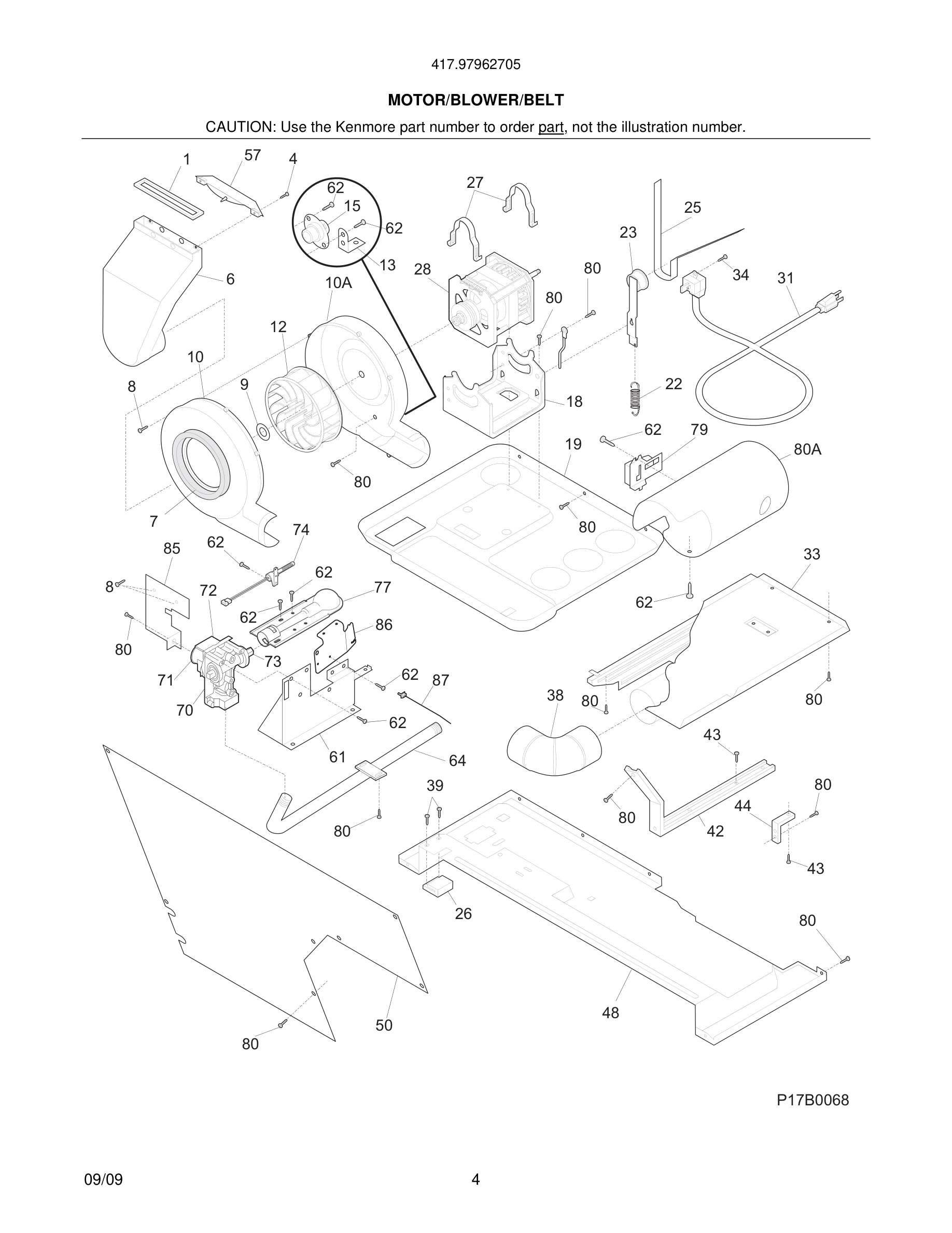 05 - MOTOR/BLOWER/BELT