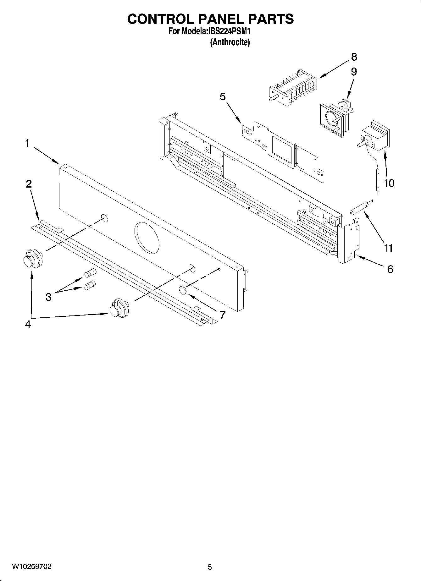 04 - CONTROL PANEL PARTS