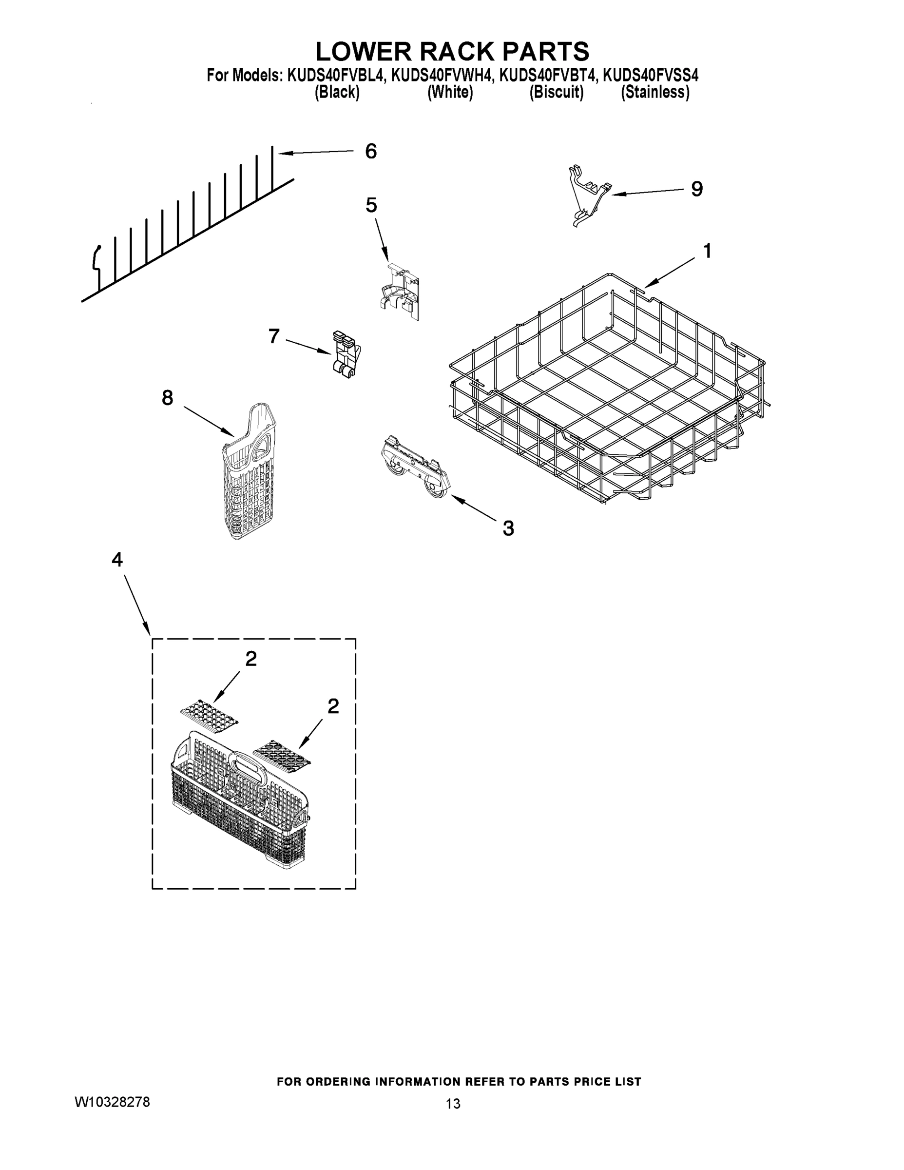 10 - LOWER RACK PARTS