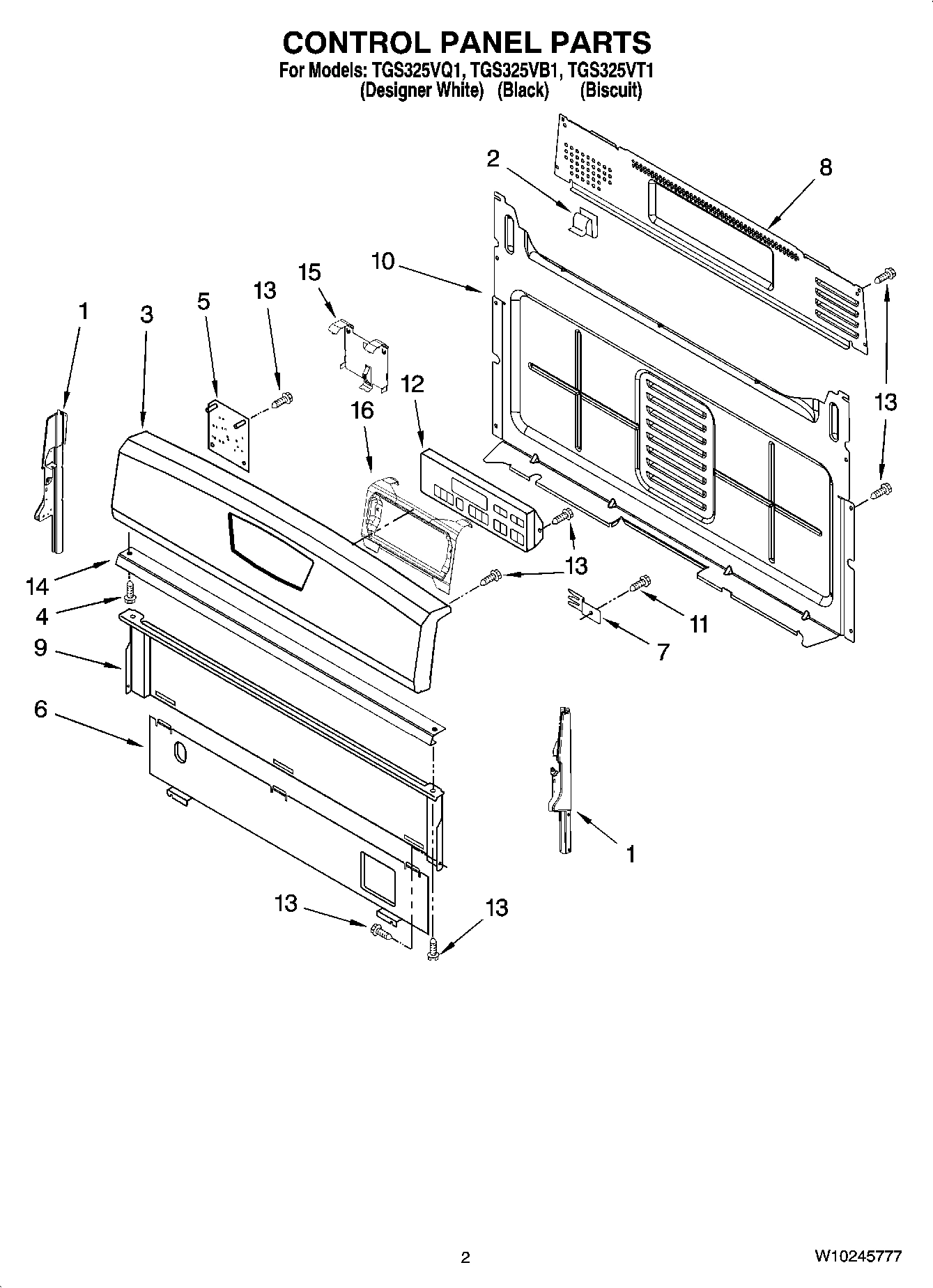 02 - CONTROL PANEL PARTS