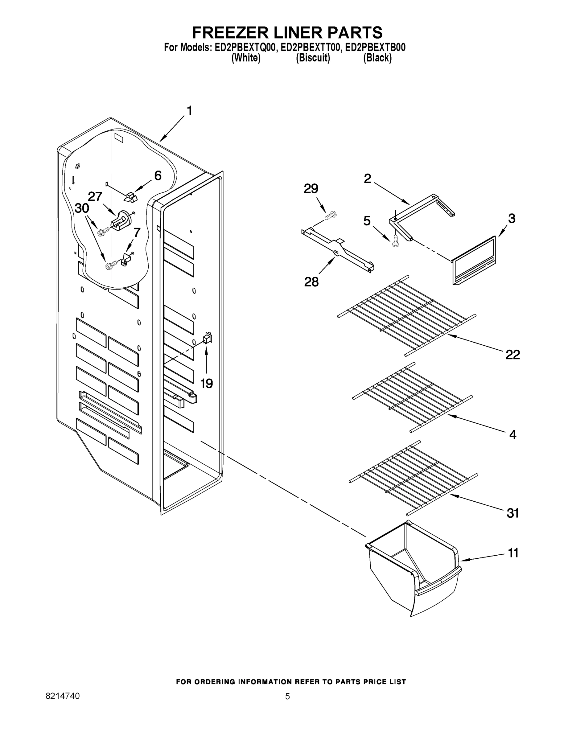 04 - FREEZER LINER PARTS