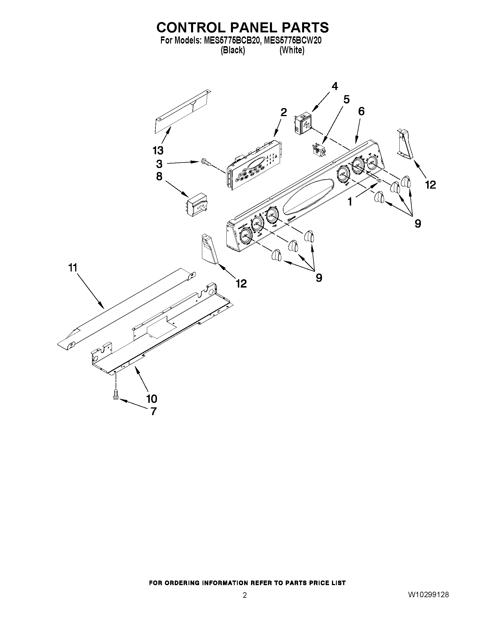 02 - CONTROL PANEL PARTS