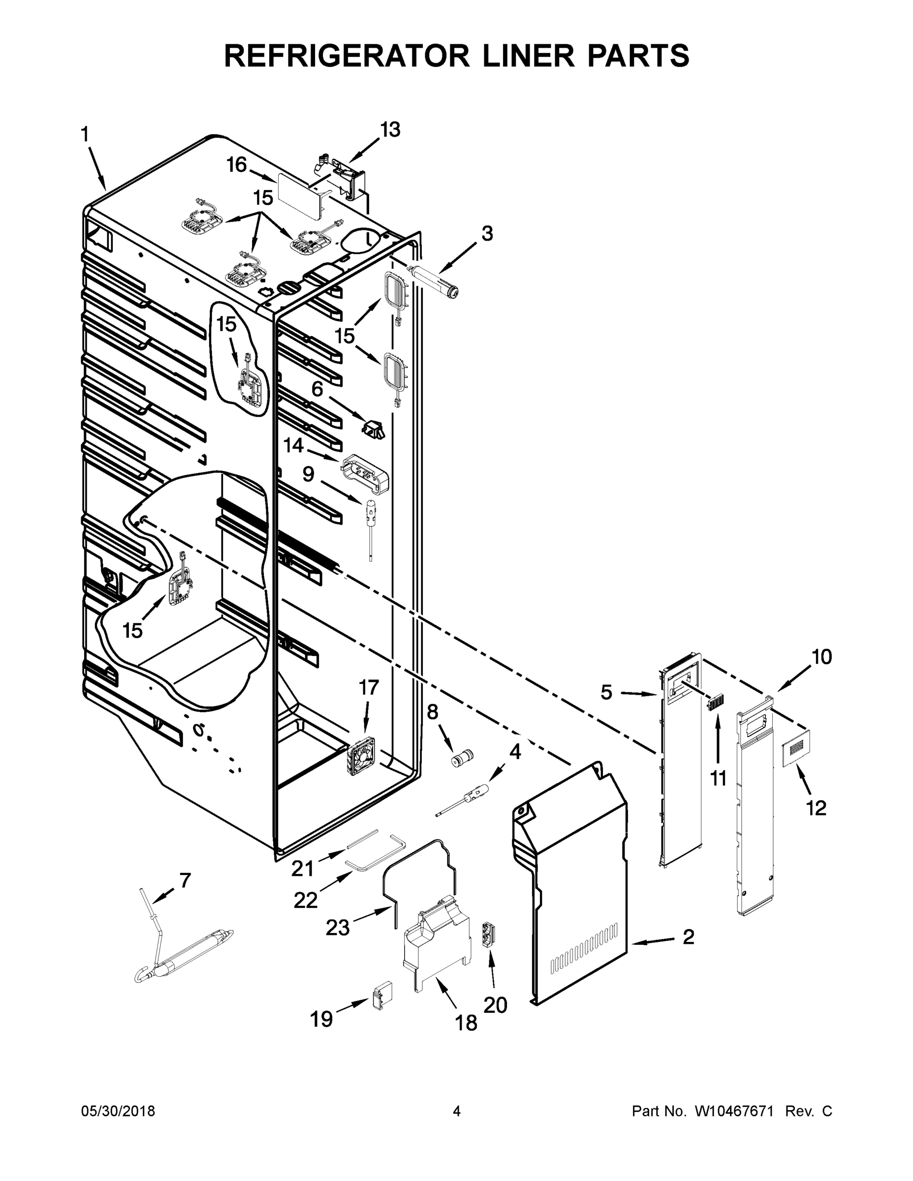03 - REFRIGERATOR LINER PARTS