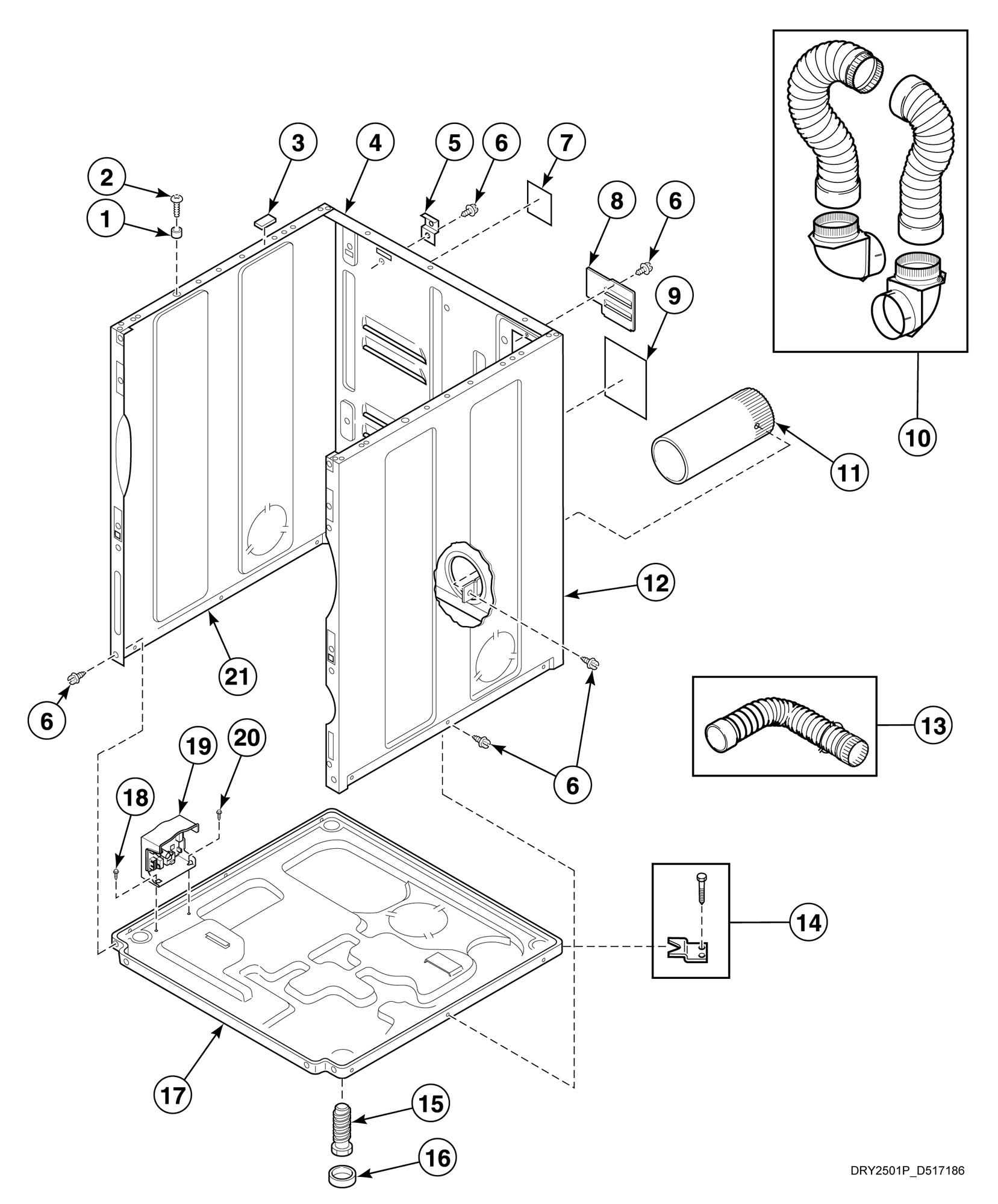 Cabinet, Exhaust Duct and Base