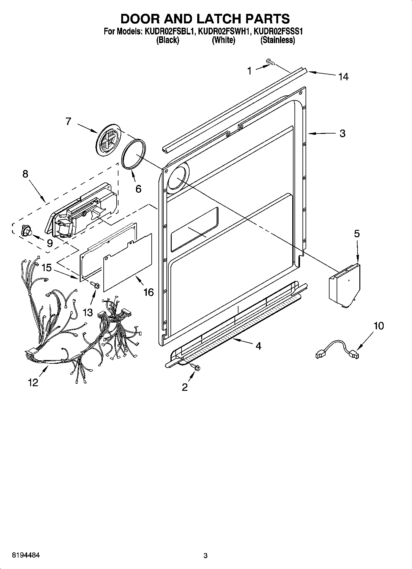 03 - DOOR AND LATCH PARTS