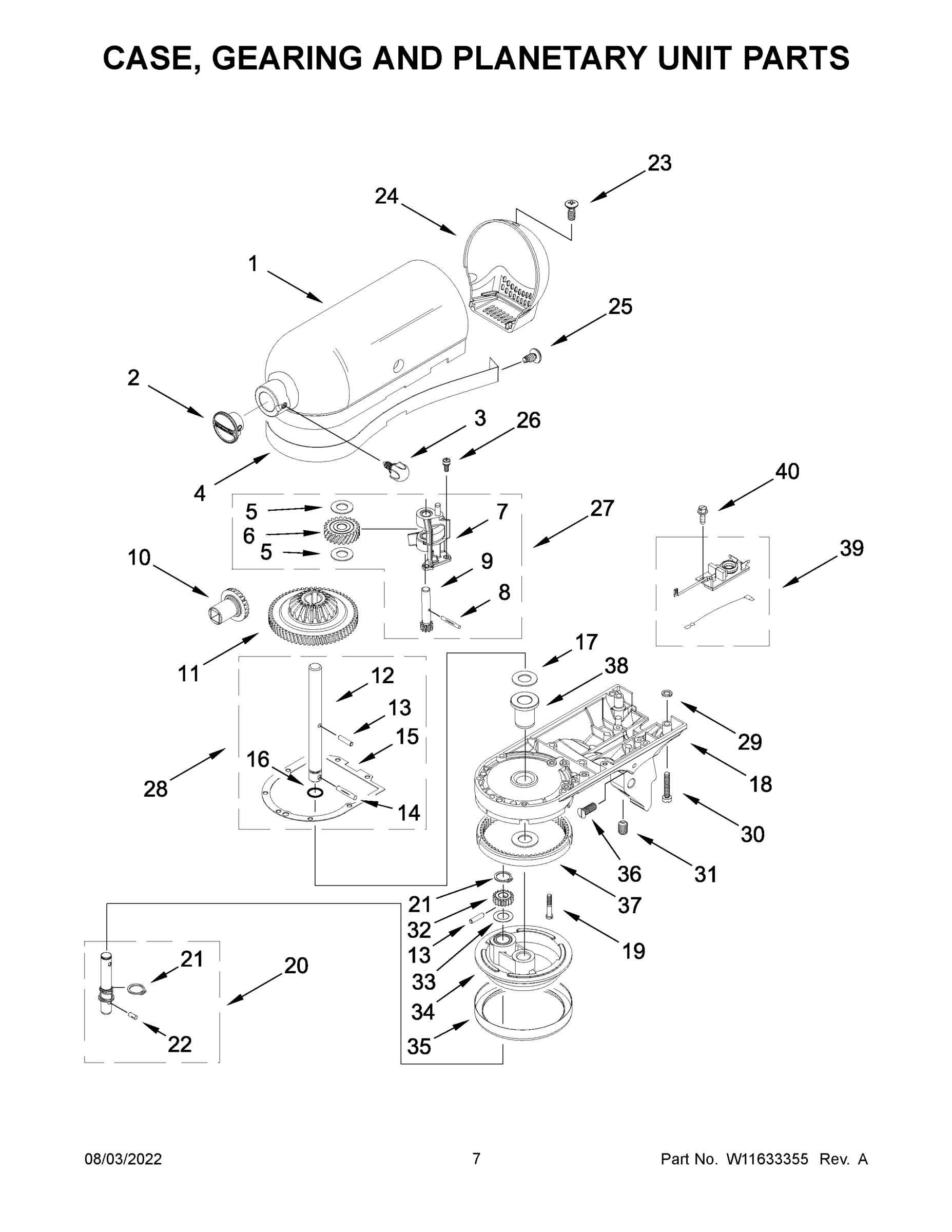 04 - CASE, GEARING AND PLANETARY UNIT PARTS