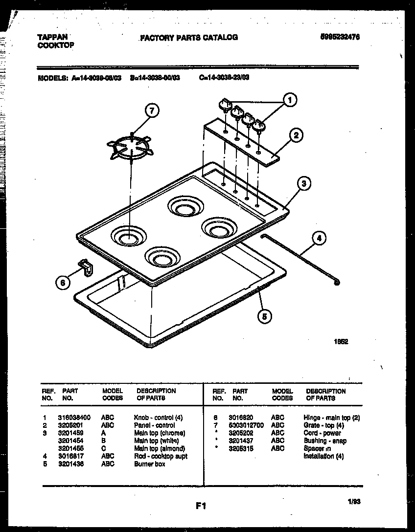 02 - COOKTOP PARTS