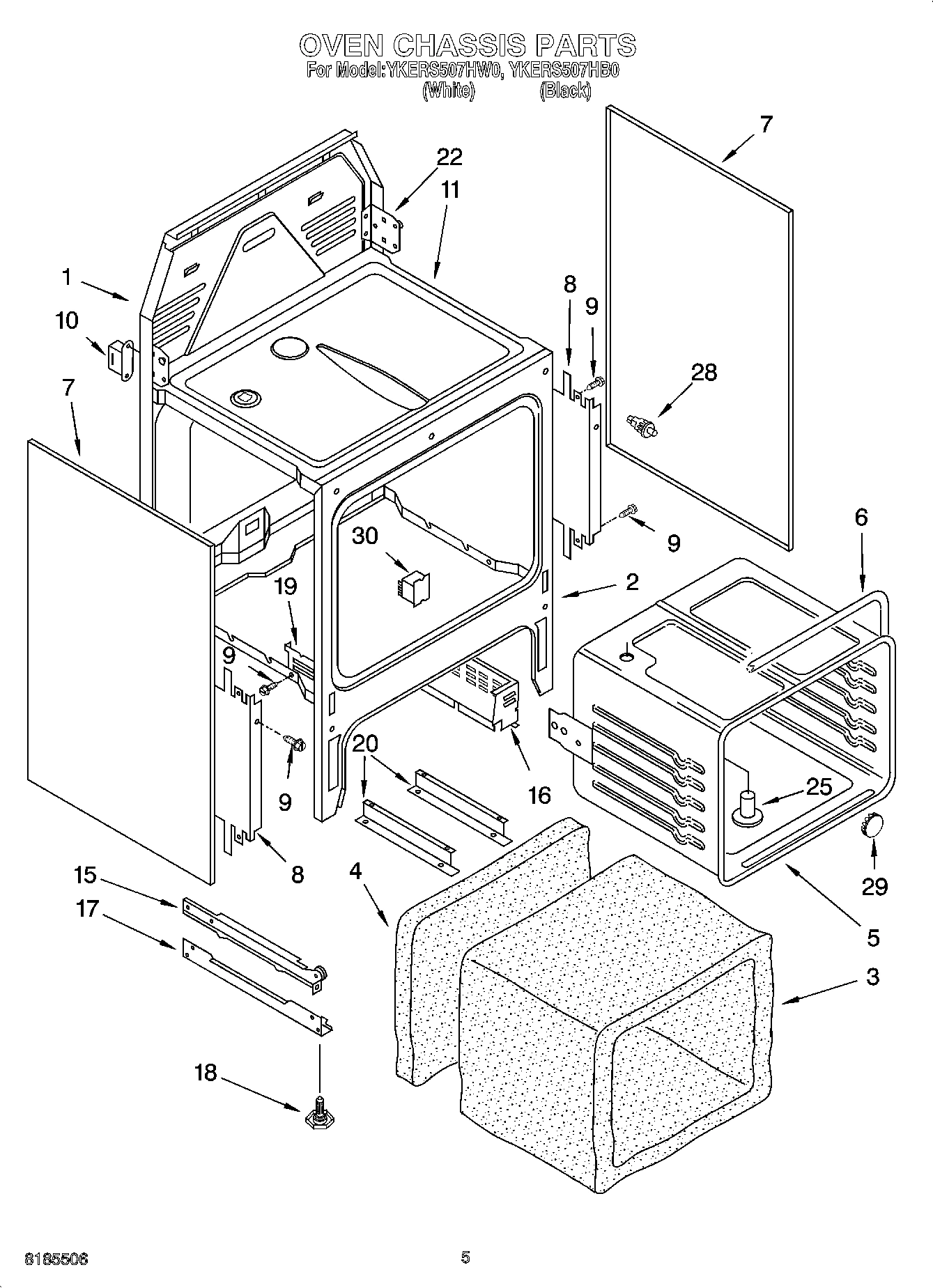 04 - OVEN CHASSIS PARTS