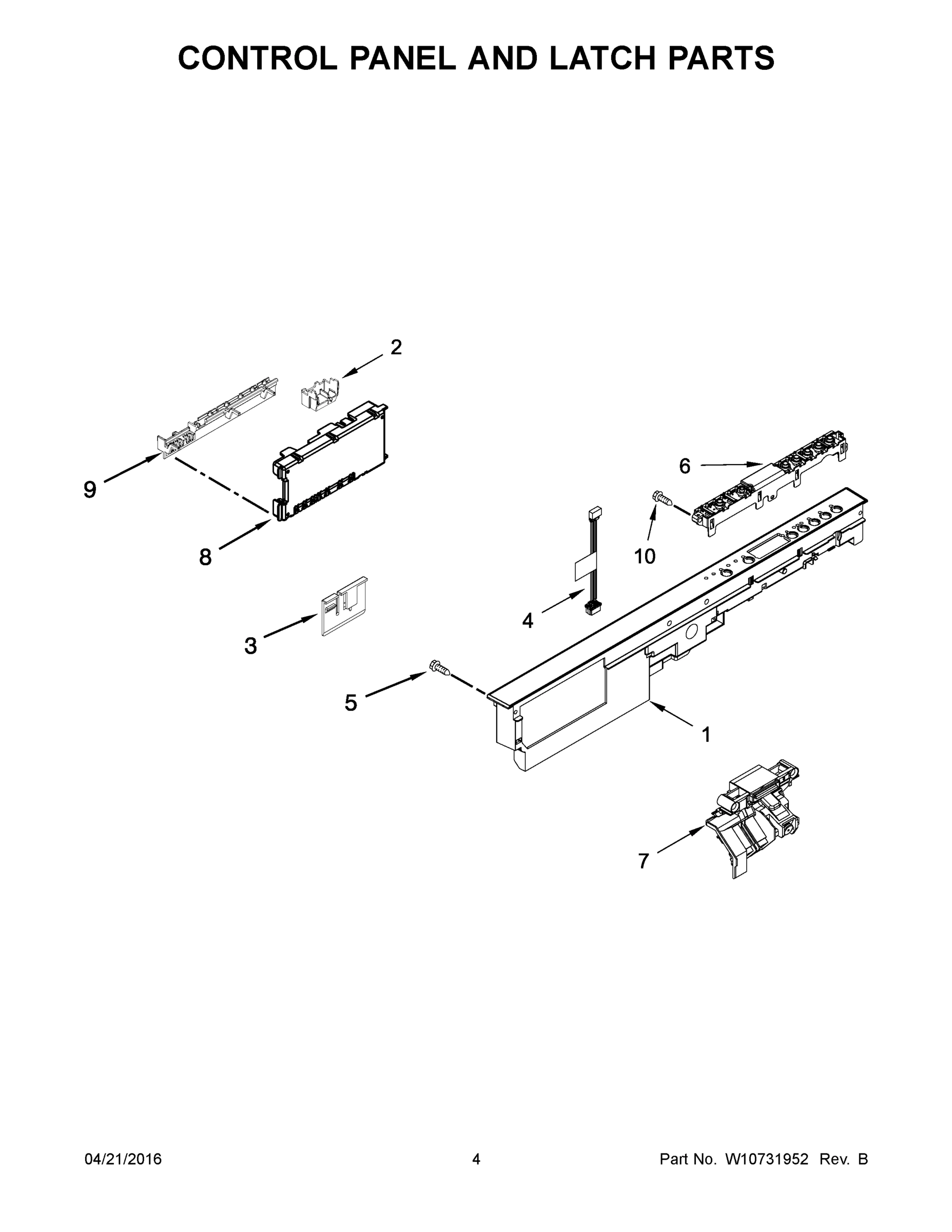 03 - CONTROL PANEL AND LATCH PARTS