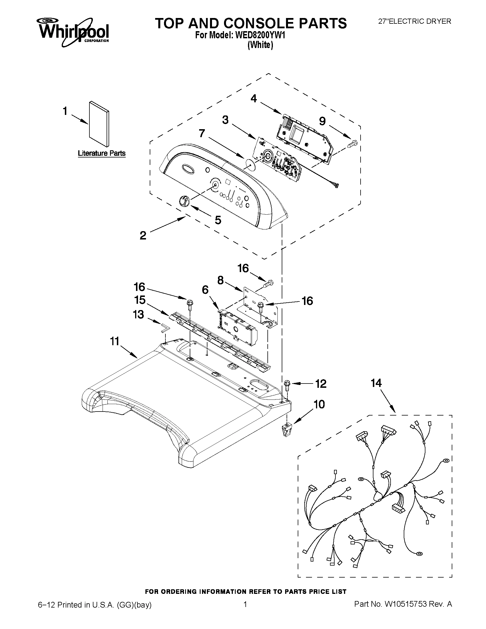 01 - TOP AND CONSOLE PARTS