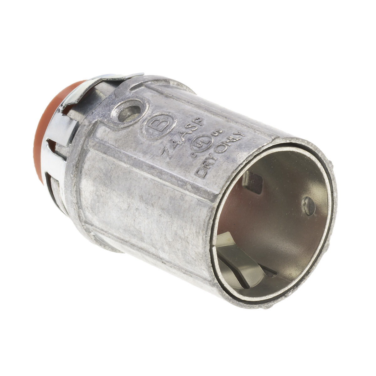 E-Z Lock® Insulated Snap-in AC/MC Connector 1/2″, Die Cast Zinc 