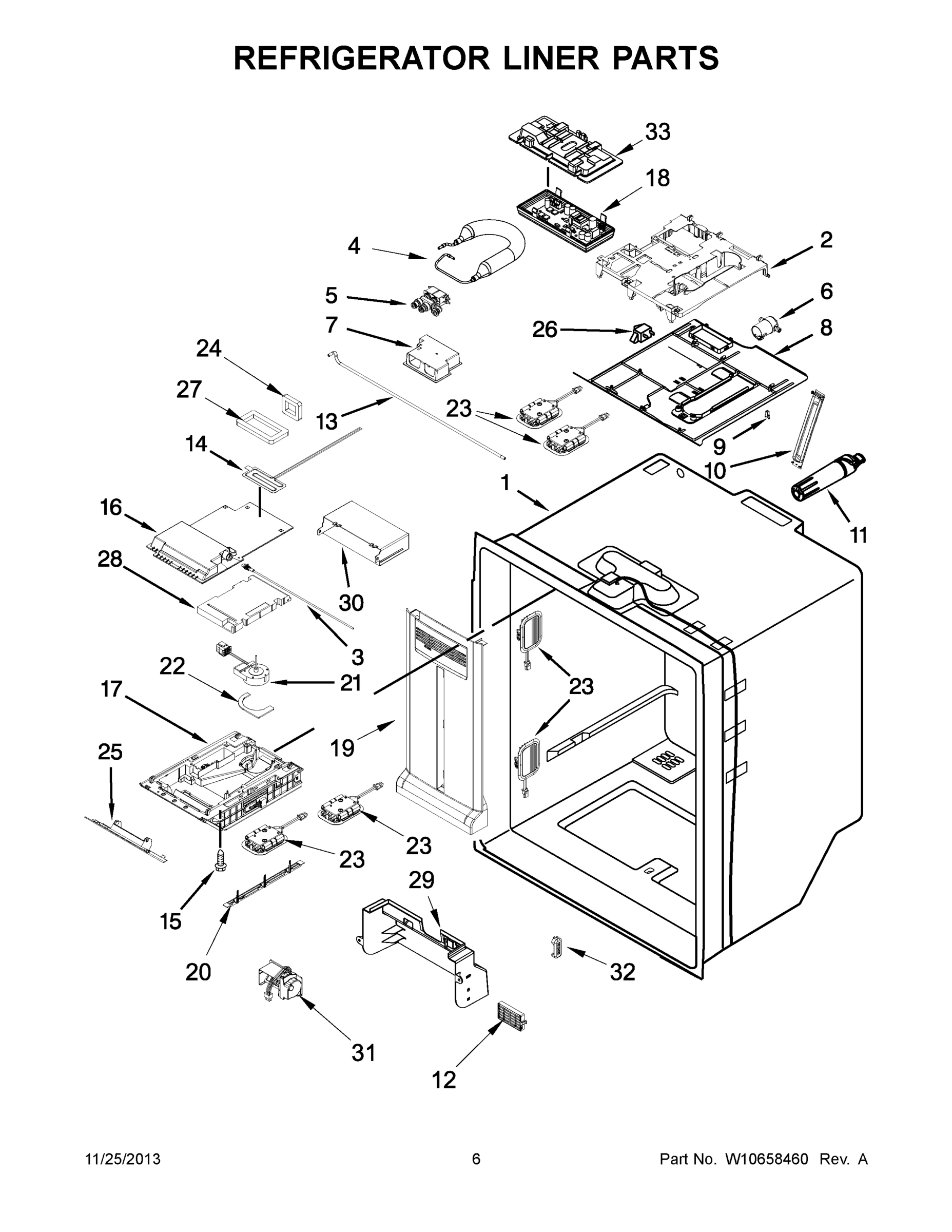 04 - REFRIGERATOR LINER PARTS