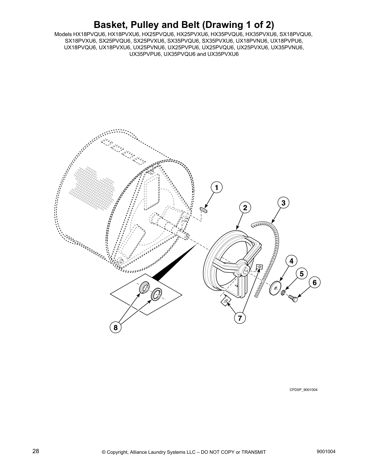 Basket, Pulley and Belt (Drawing 1 of 2)