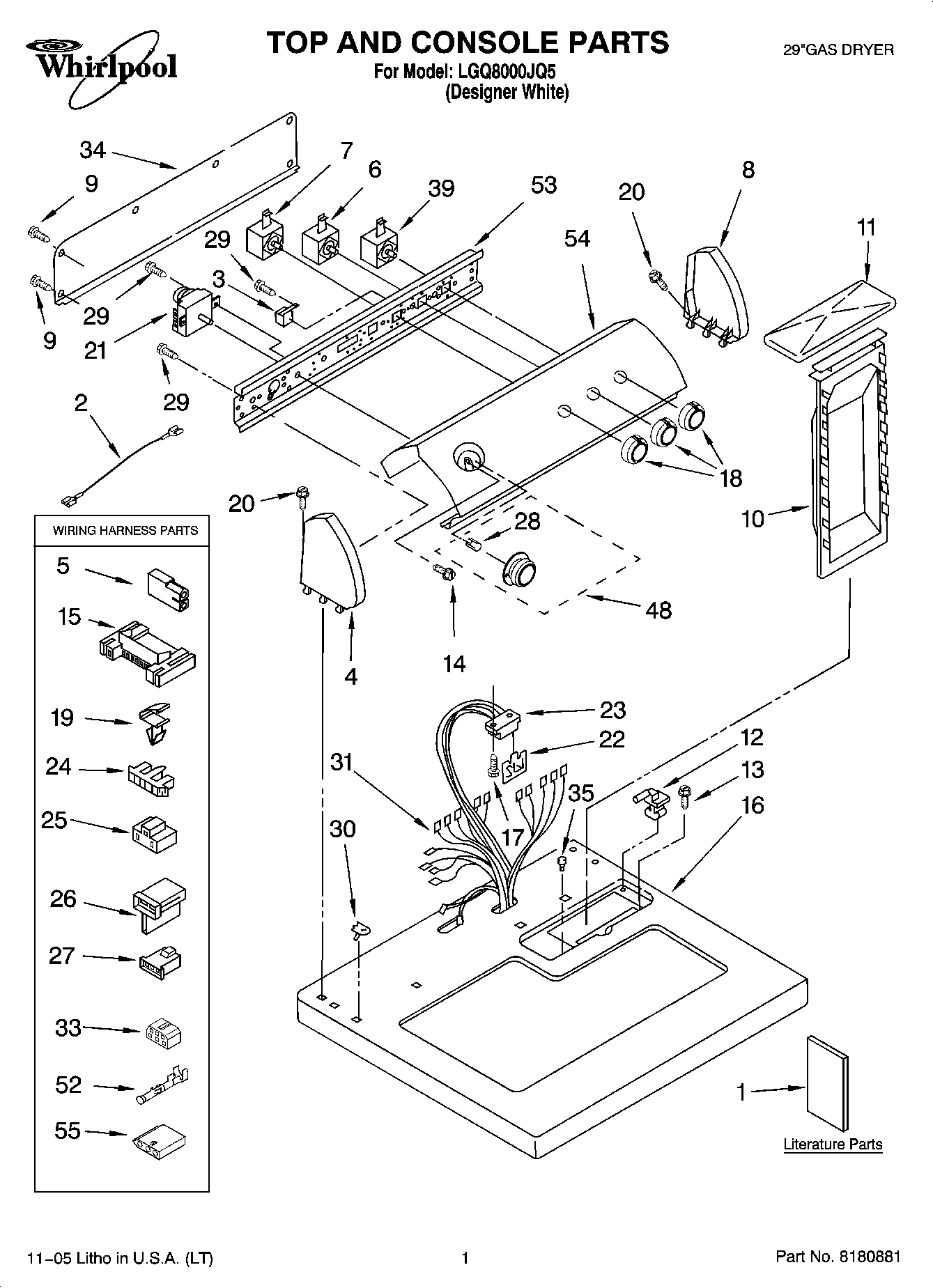 01 - TOP AND CONSOLE PARTS