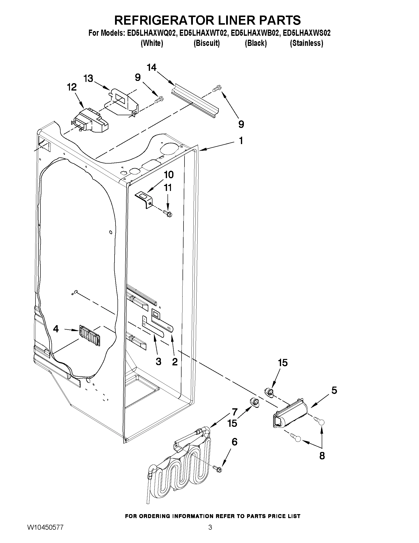 02 - REFRIGERATOR LINER PARTS