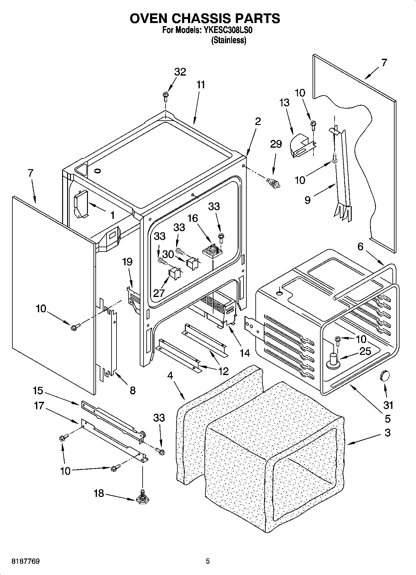 04 - OVEN CHASSIS PARTS