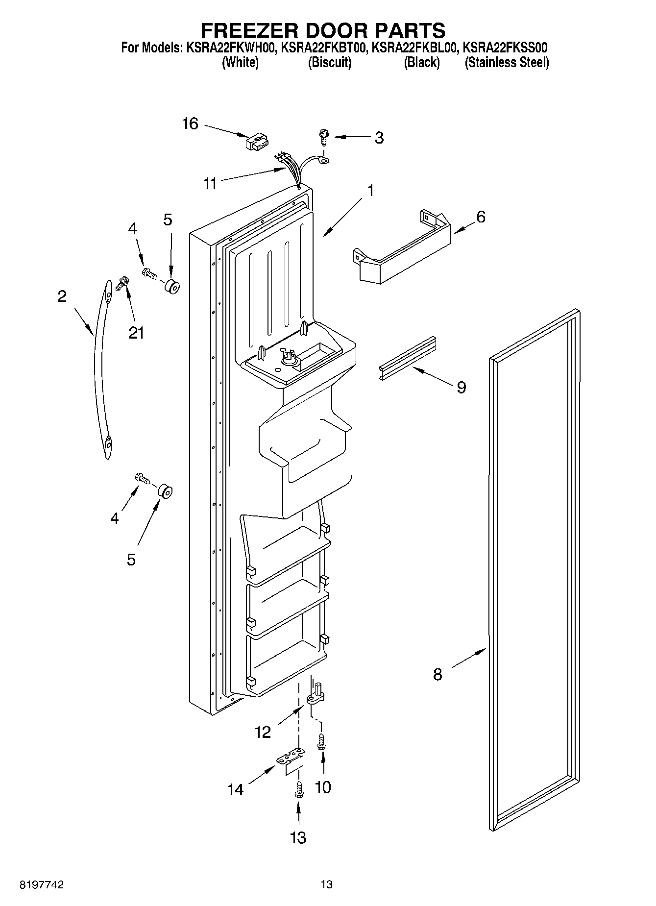 08 - FREEZER DOOR PARTS