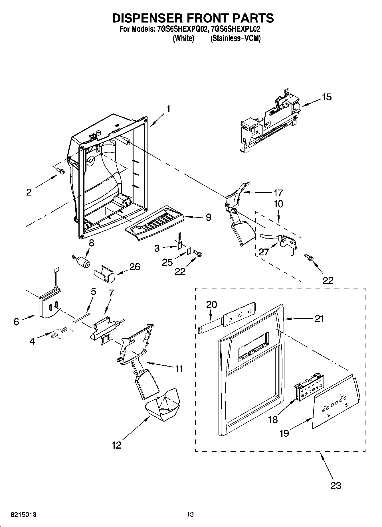 08 - DISPENSER FRONT PARTS