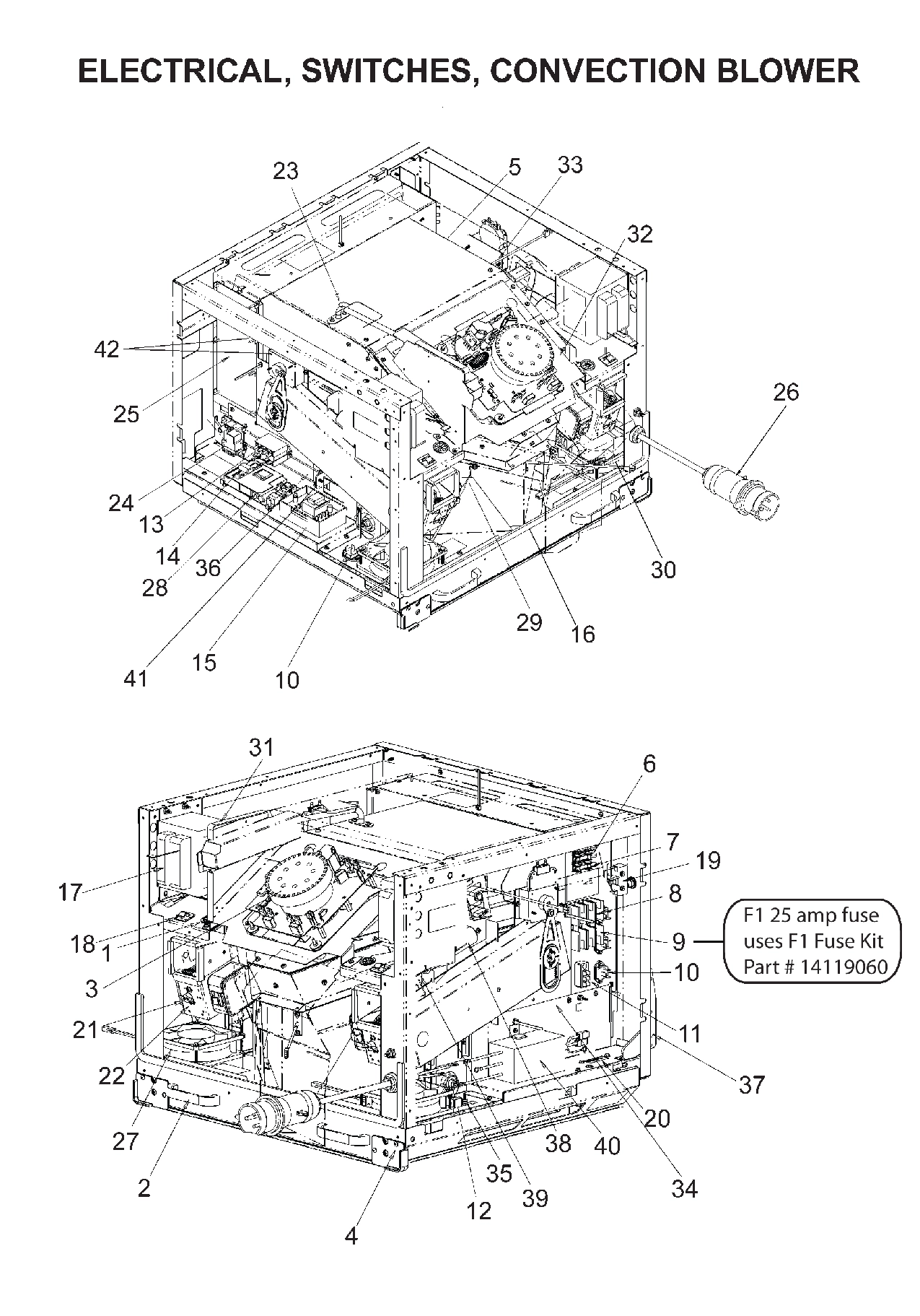 ELECTRICAL, SWITCHES, CONVECTION BLOWER