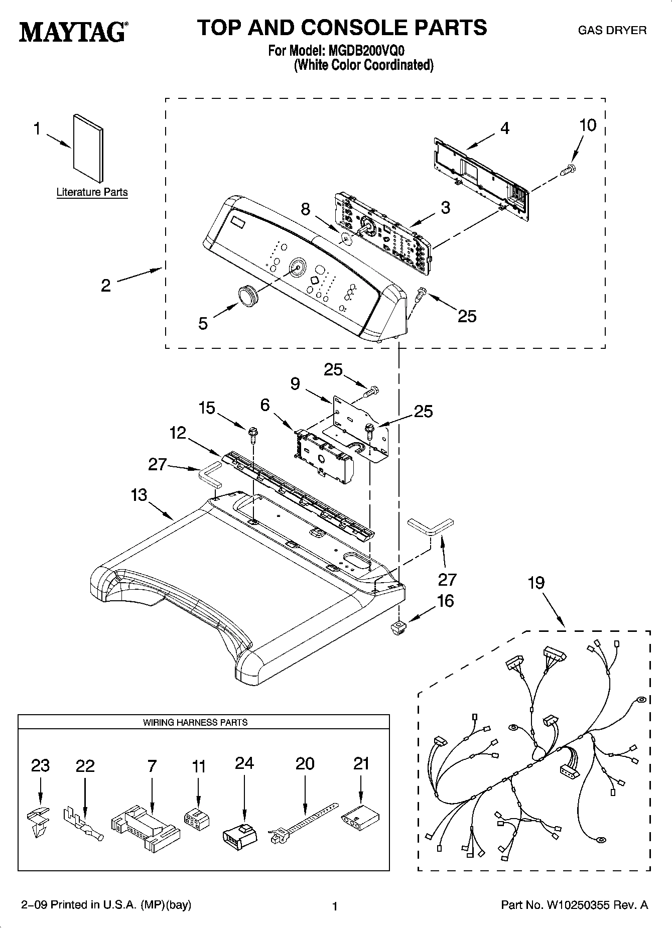 01 - TOP AND CONSOLE PARTS