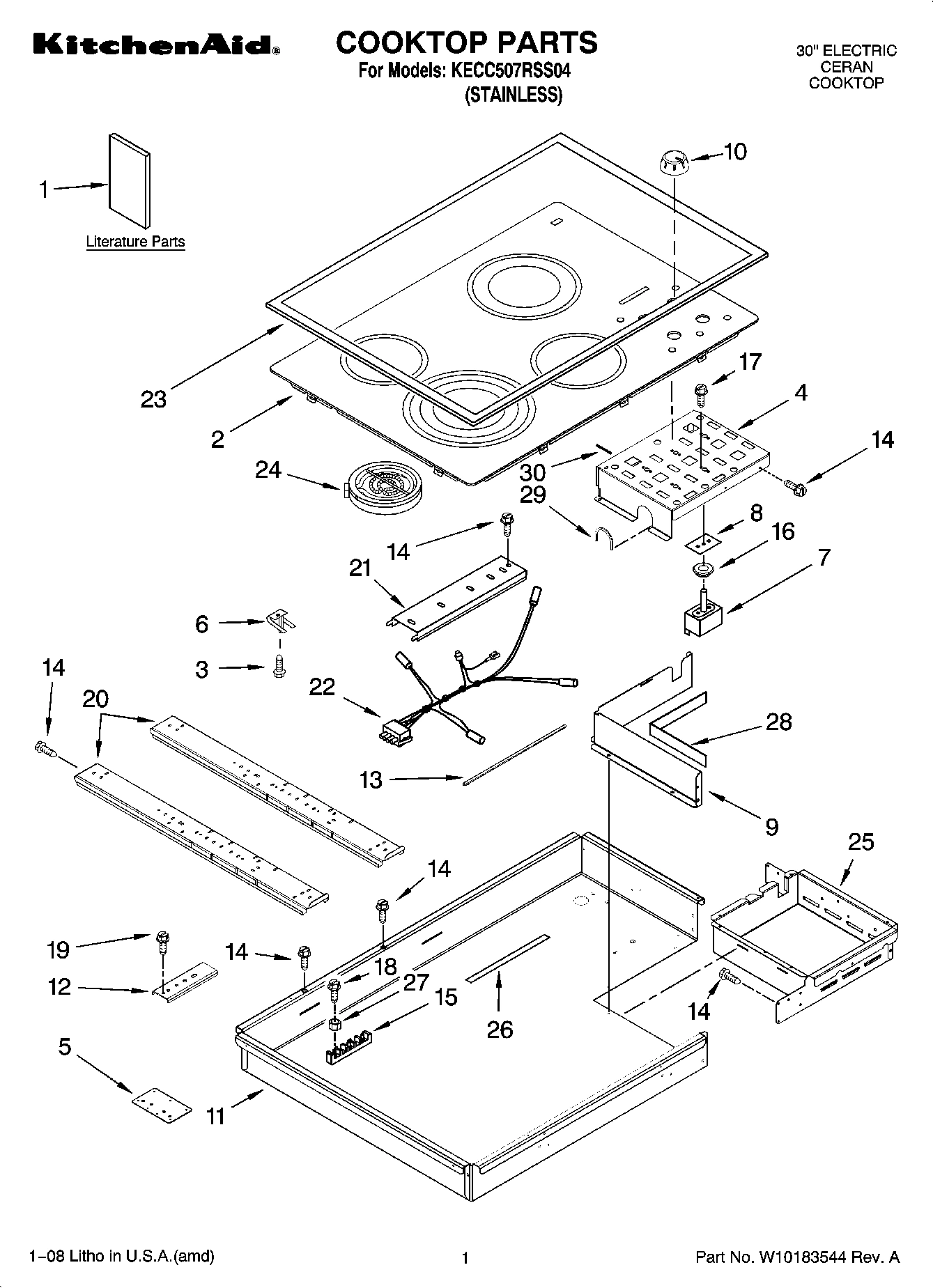 01 - COOKTOP PARTS, OPTIONAL PARTS
