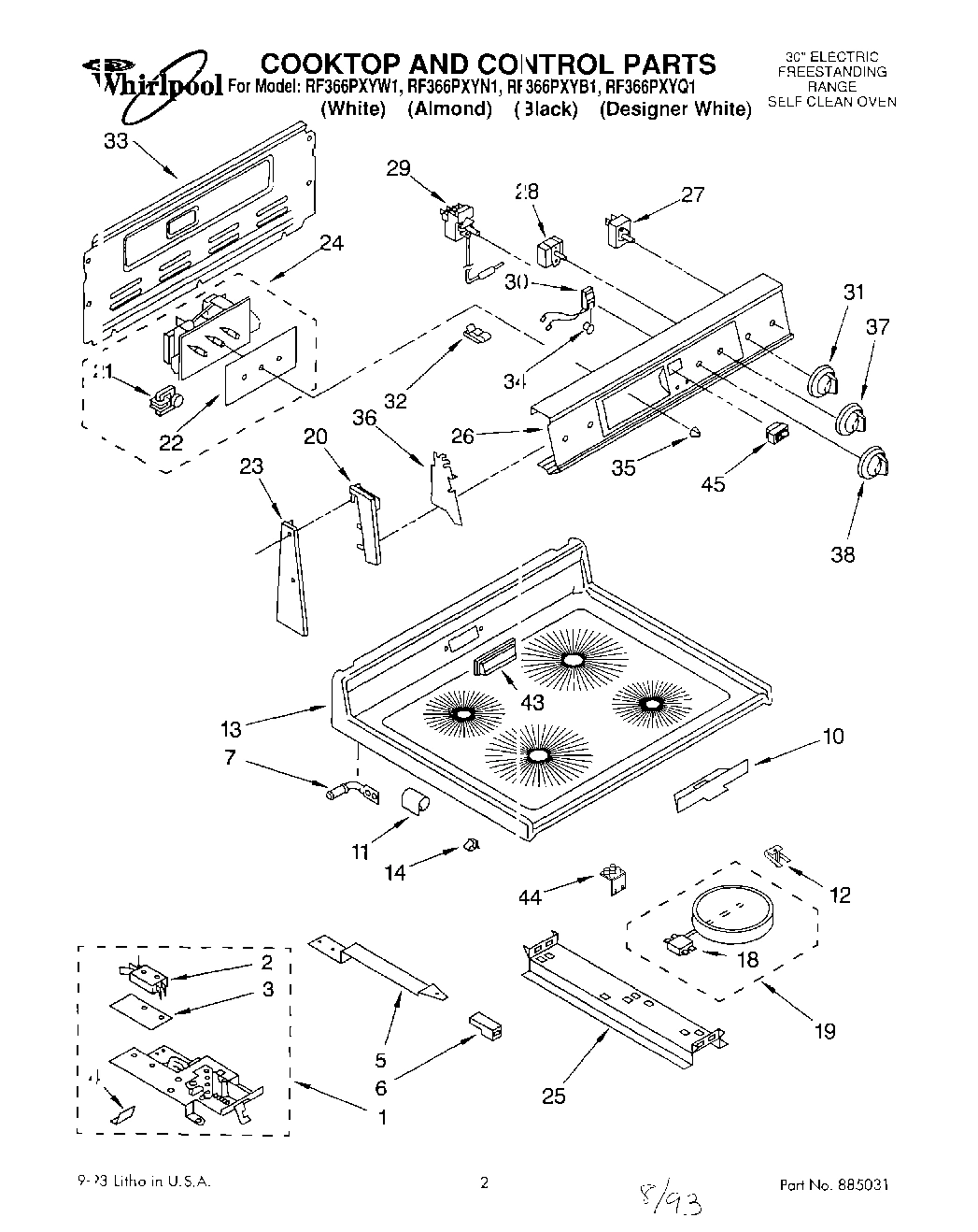 01 - COOKTOP AND CONTROL, LIT/OPTIONAL