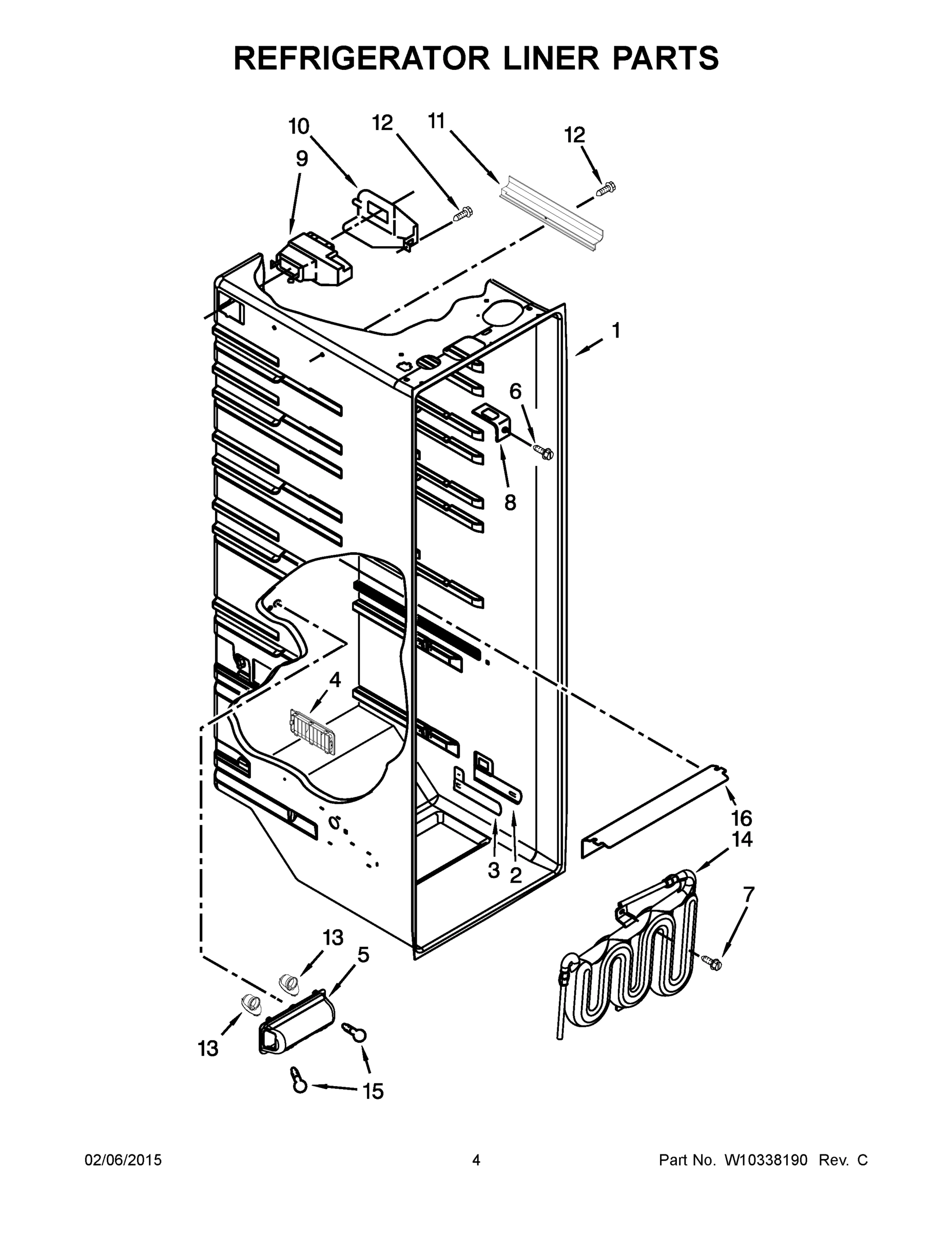 03 - REFRIGERATOR LINER PARTS