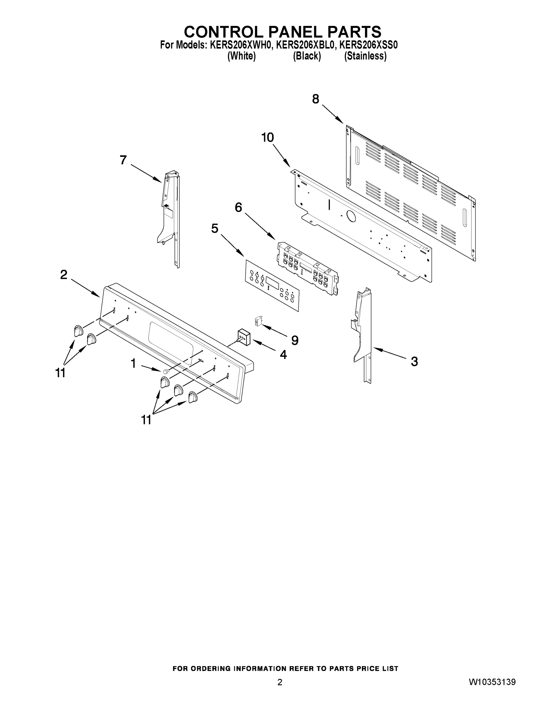 02 - CONTROL PANEL PARTS