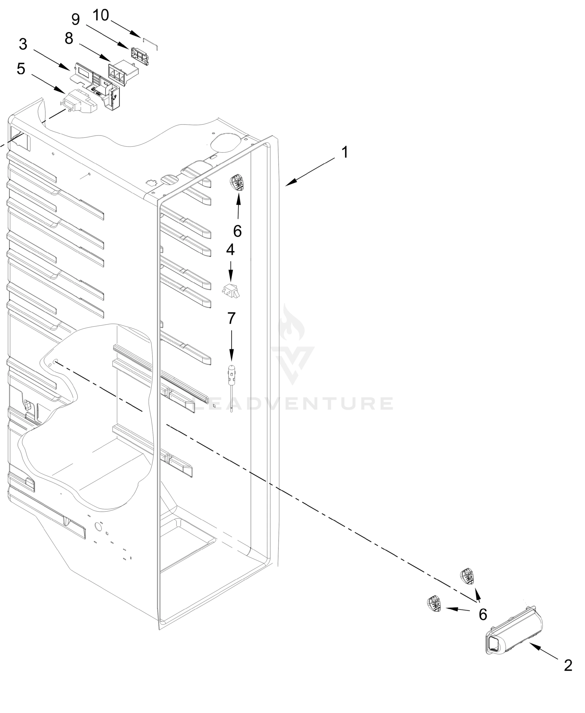 REFRIGERATOR LINER PARTS