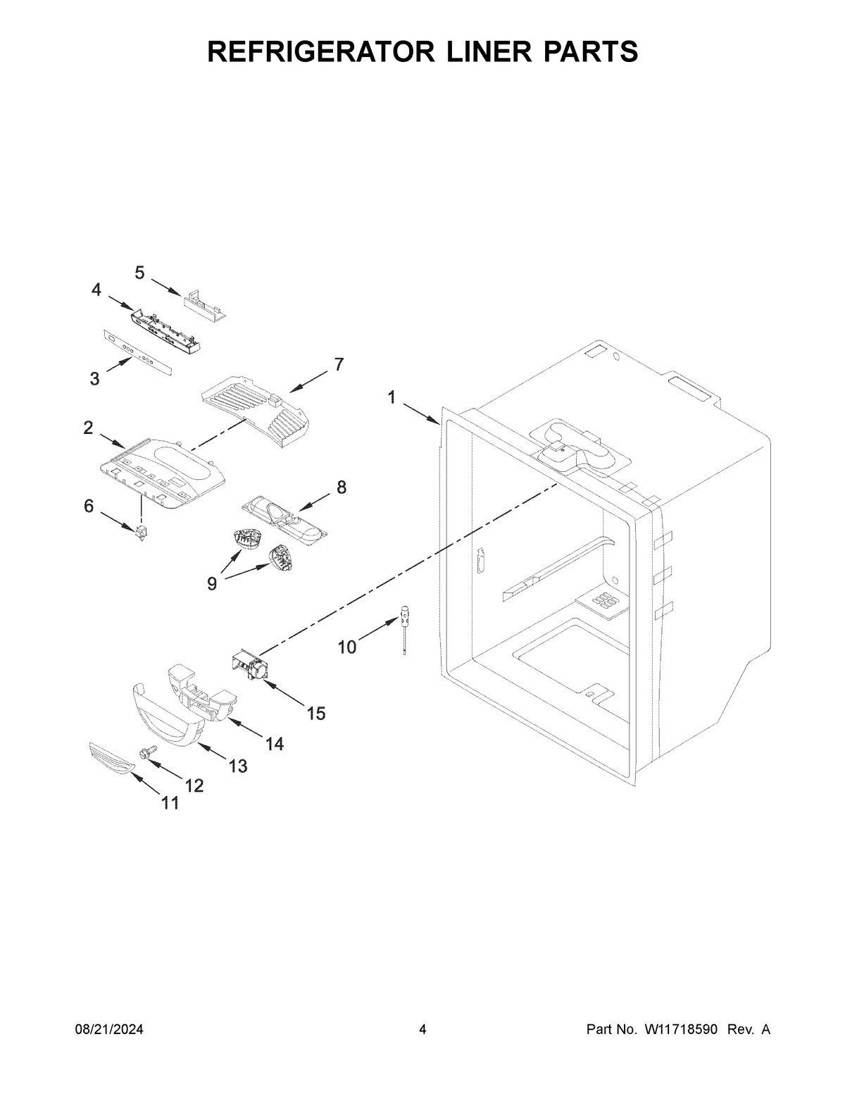 03 - REFRIGERATOR LINER PARTS