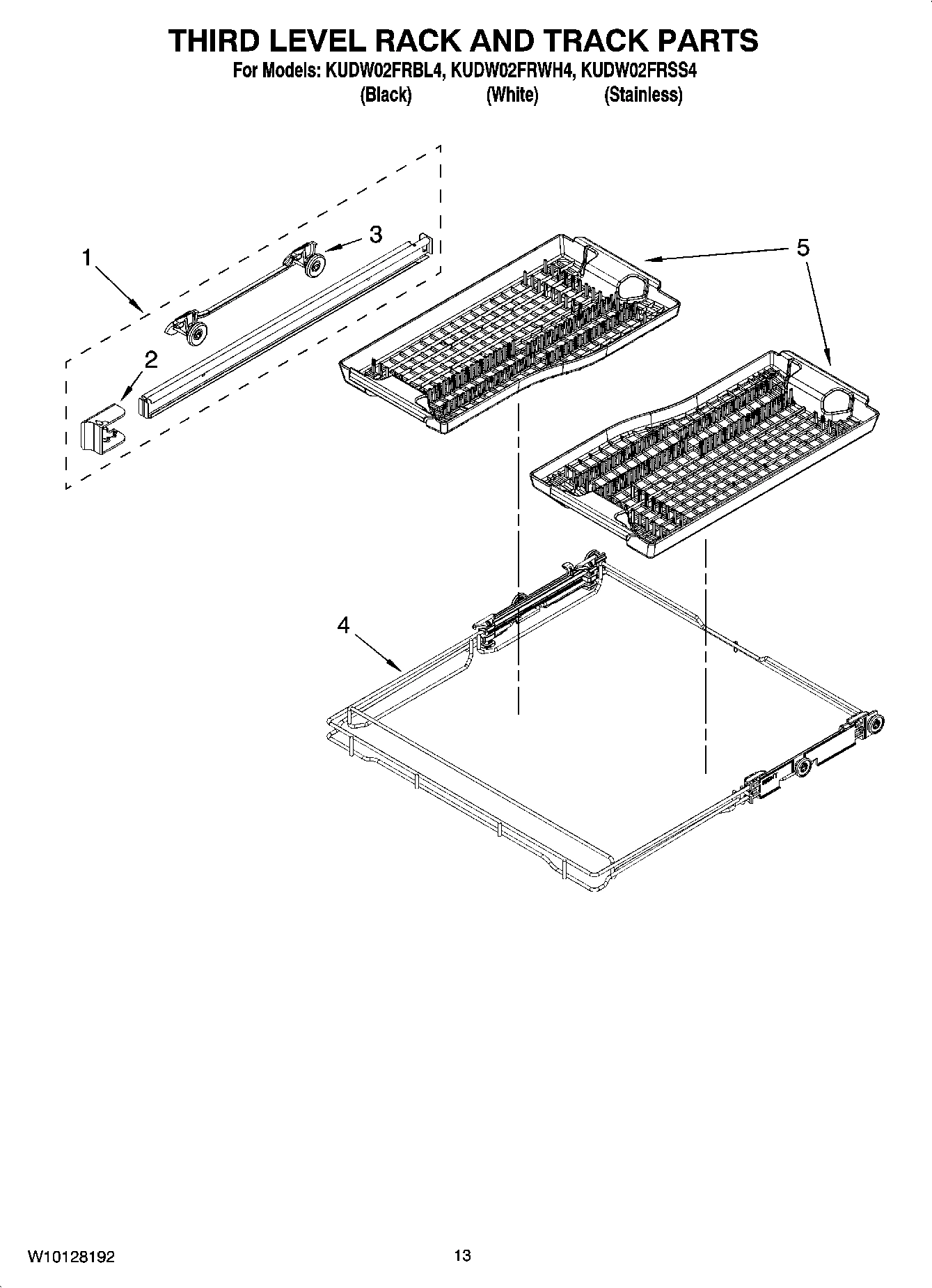 10 - THIRD LEVEL RACK AND TRACK PARTS