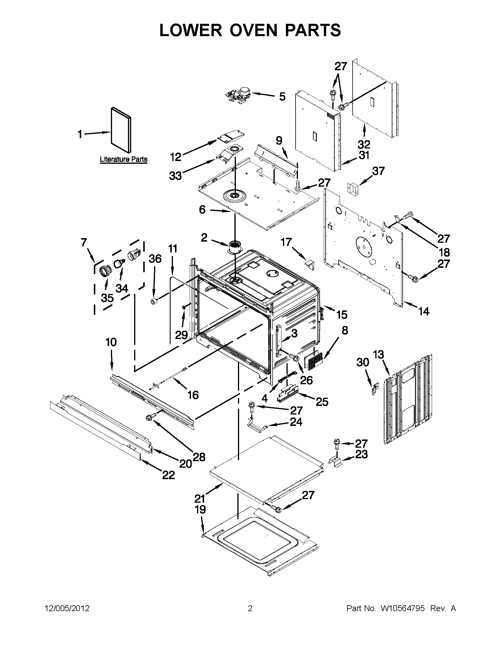 01 - LOWER OVEN PARTS