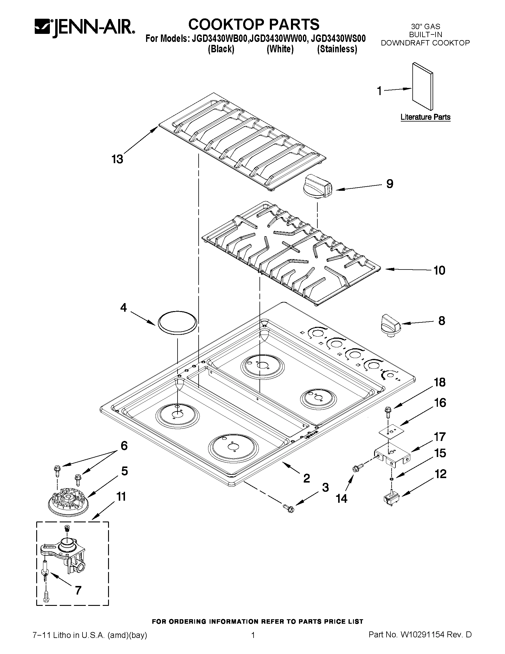 01 - COOKTOP PARTS
