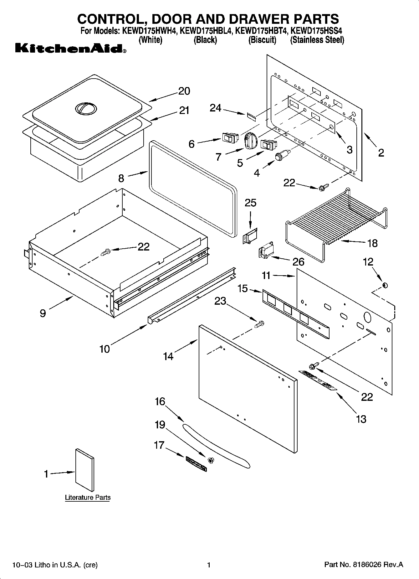 01 - CONTROL, DOOR AND DRAWER PARTS