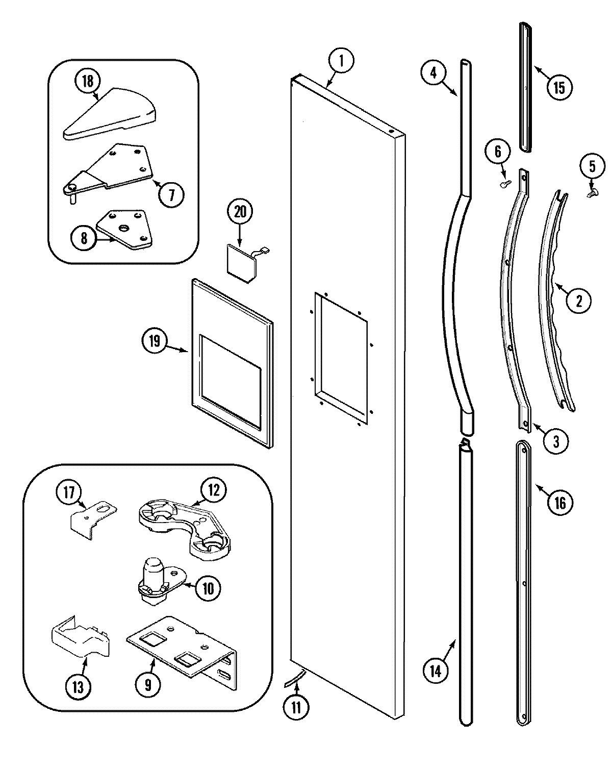 06 - FREEZER OUTER DOOR (GS2727EEDB/W)