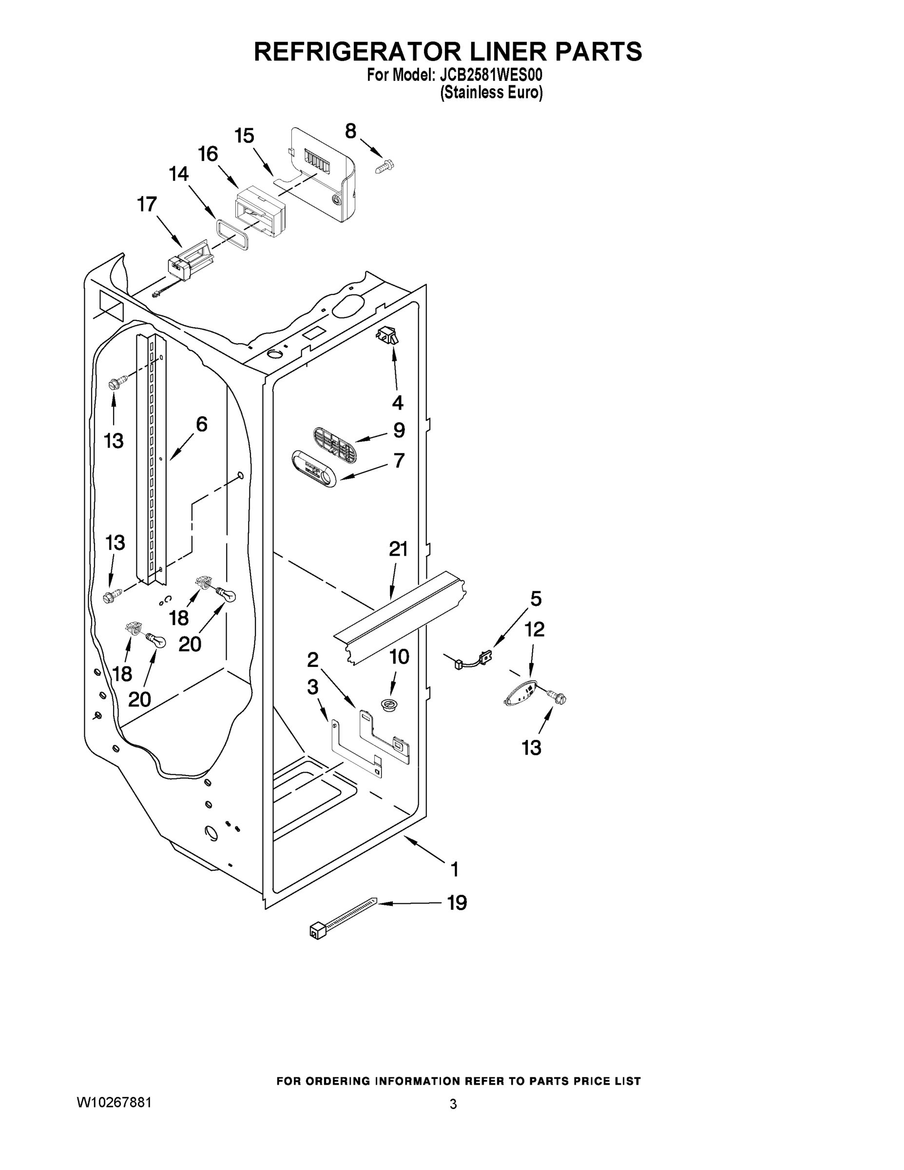 02 - REFRIGERATOR LINER PARTS