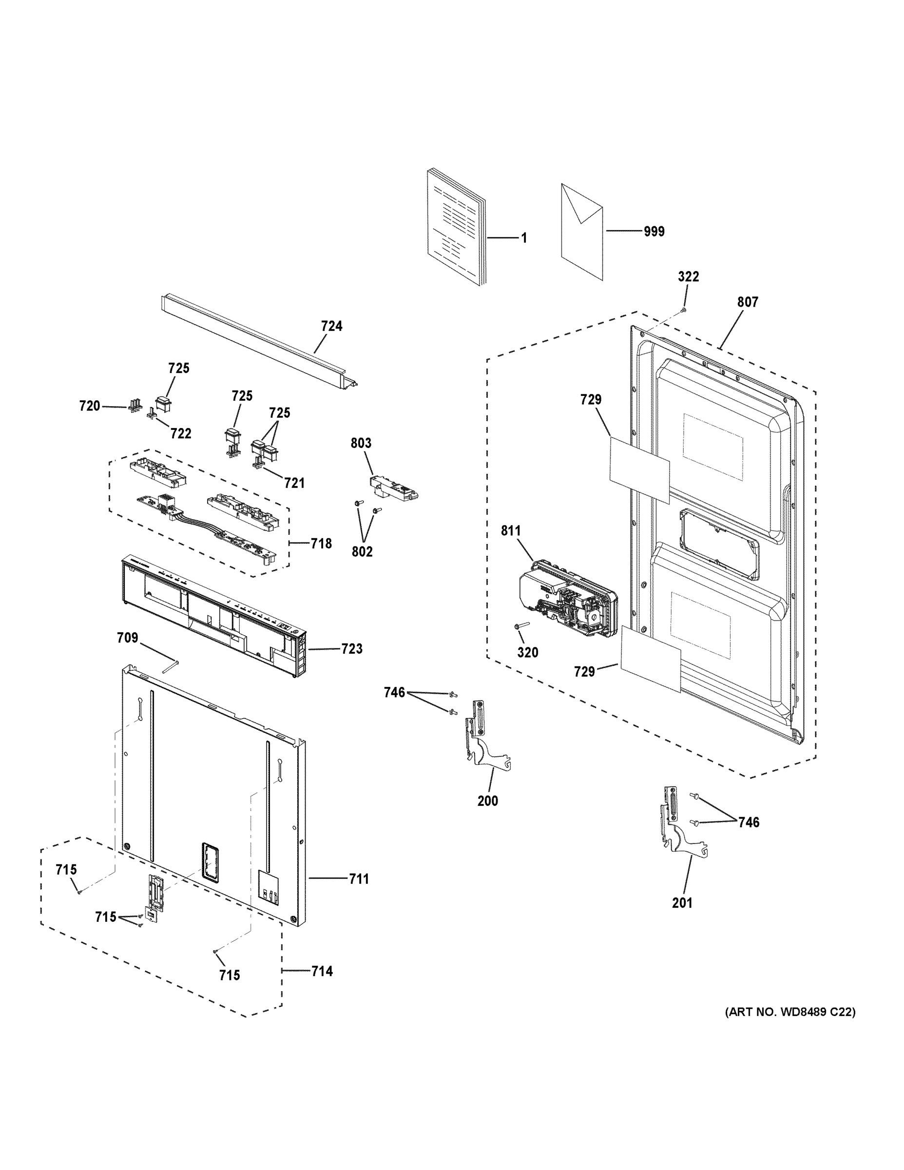 ESCUTCHEON & DOOR ASSEMBLY