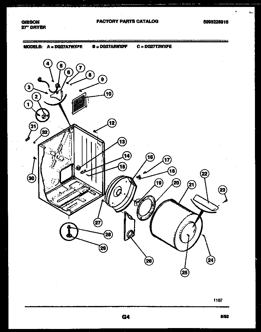 02 - CABINET AND COMPONENT PARTS