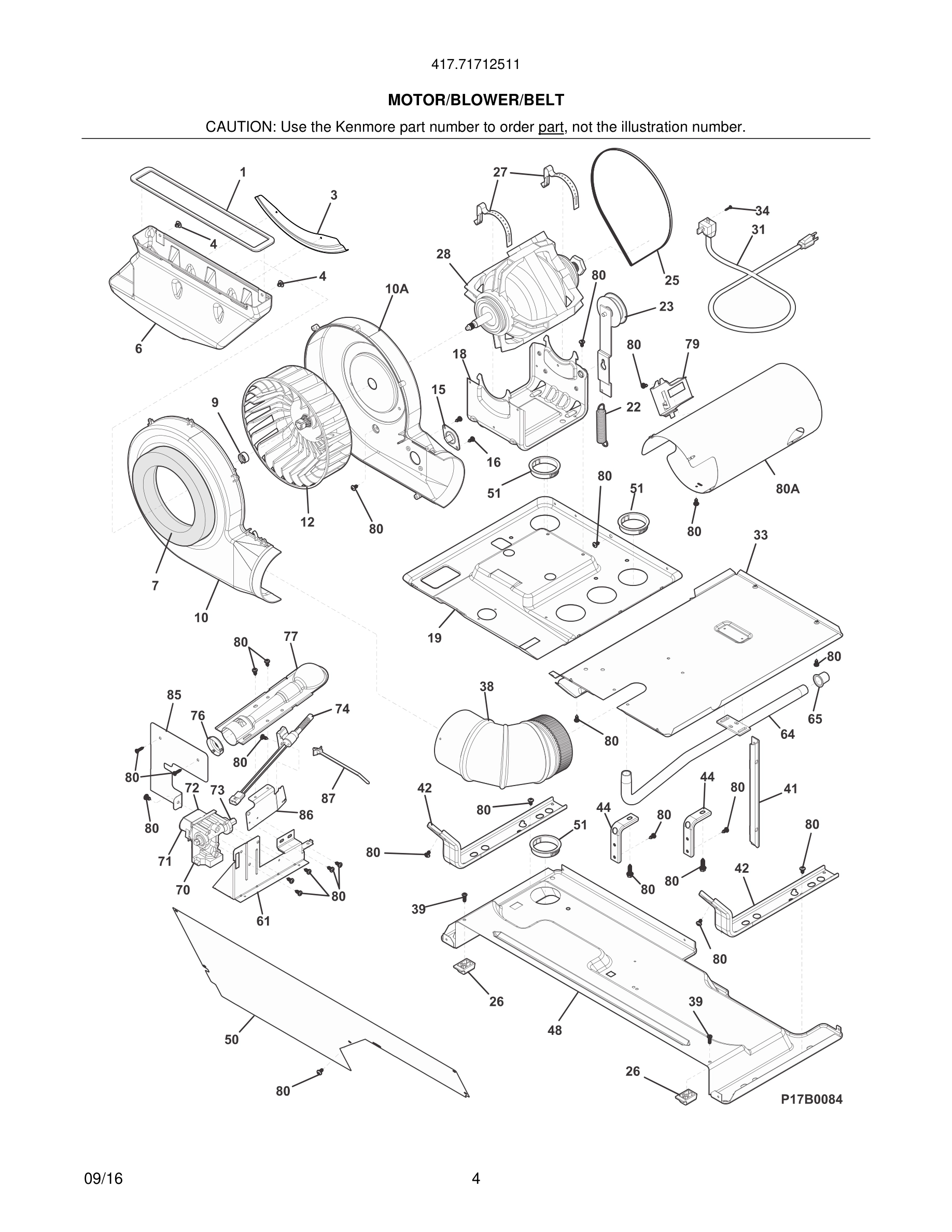05 - MOTOR/BLOWER/BELT