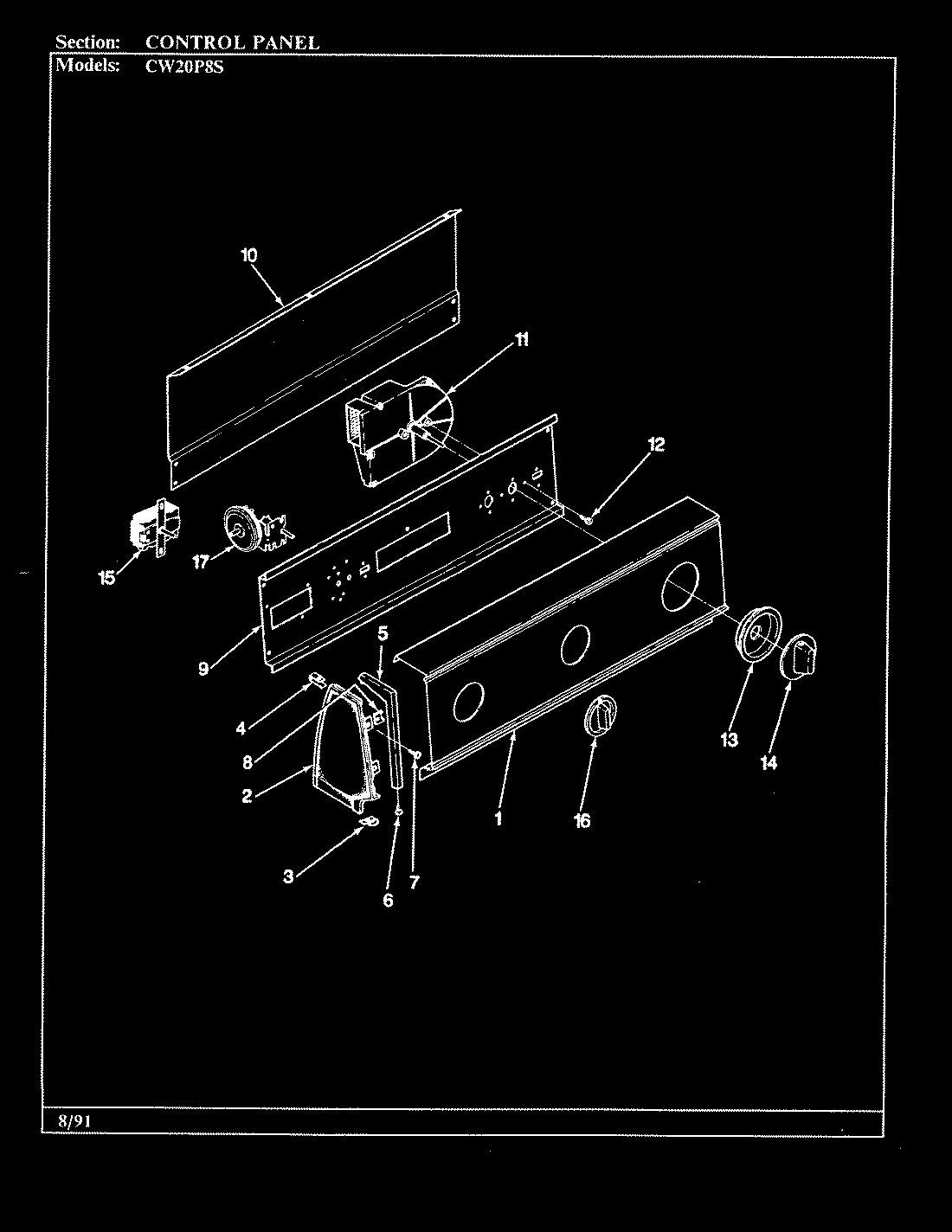 05 - CONTROL PANEL (CW20P8xS)(ORIGINAL)