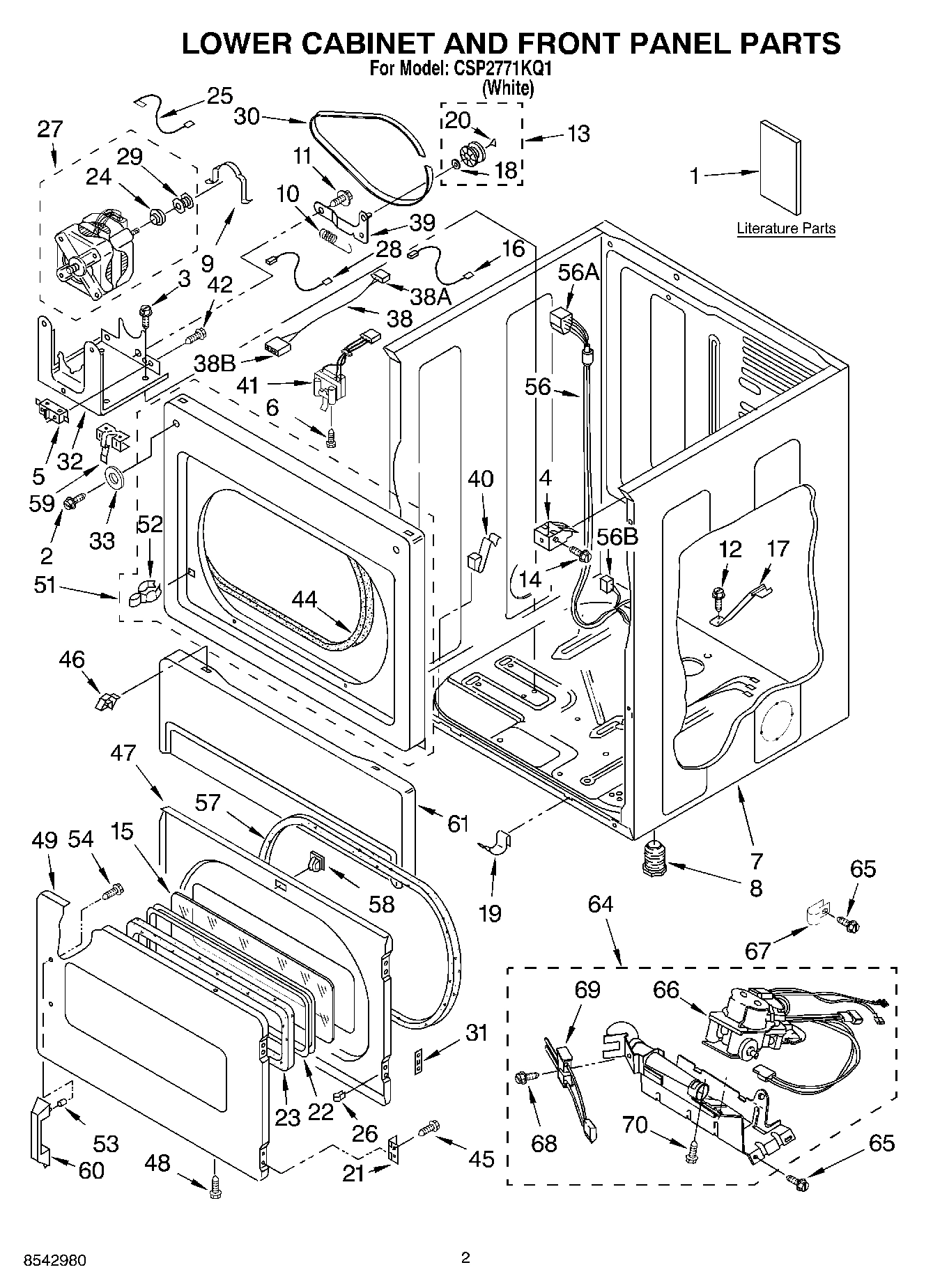 01 - LOWER CABINET AND FRONT PANEL PARTS