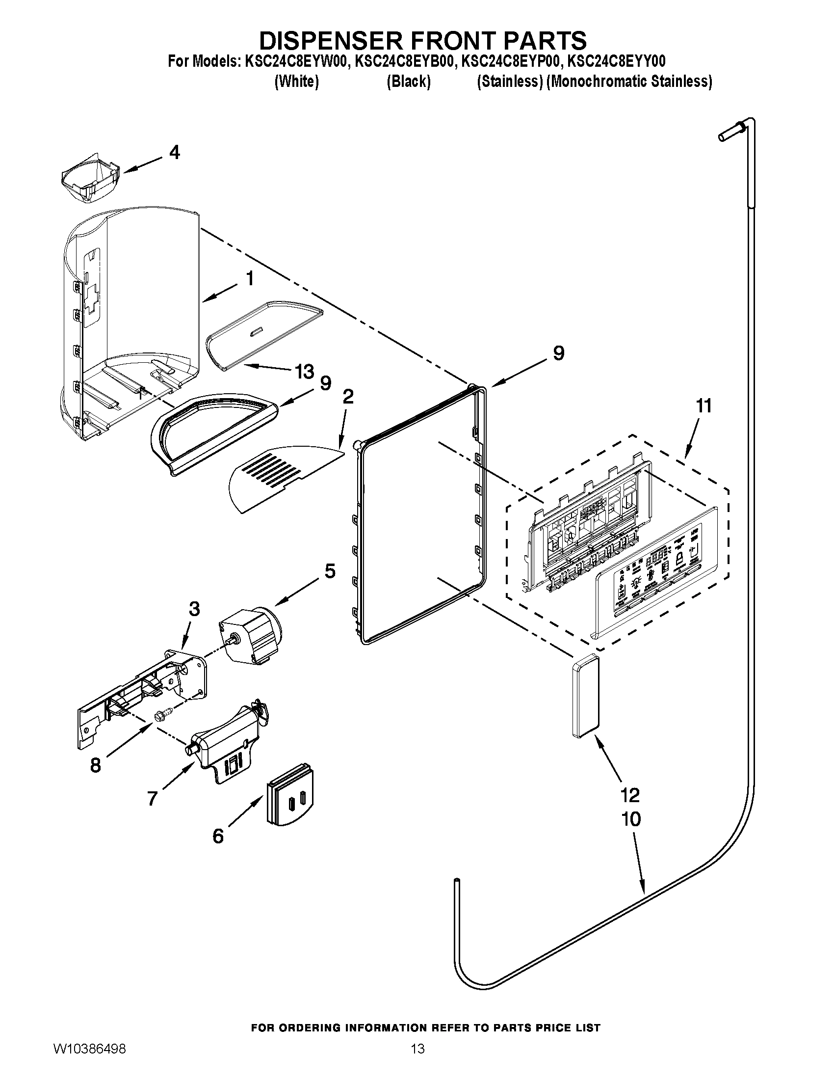 08 - DISPENSER FRONT PARTS