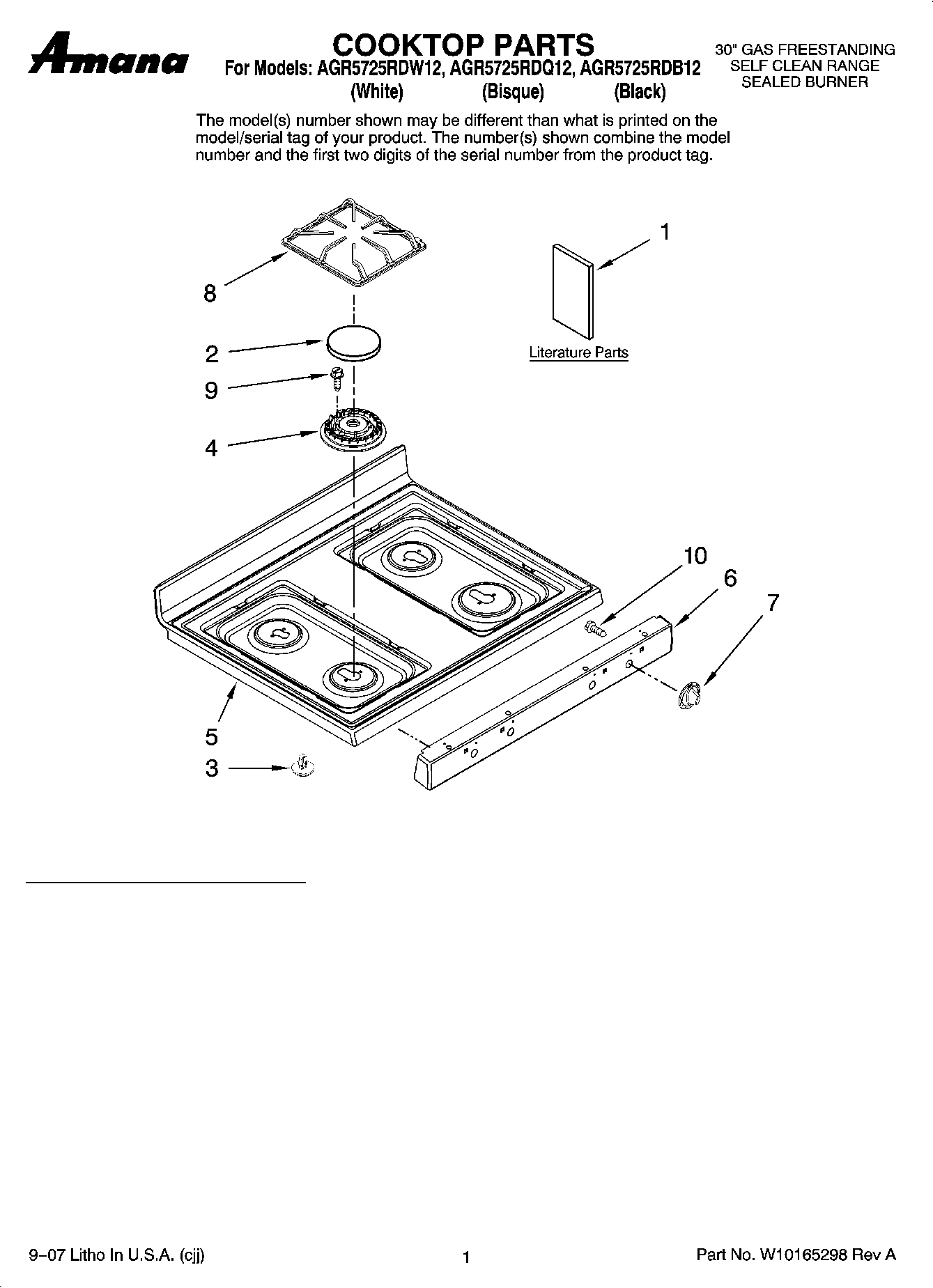 01 - COOKTOP PARTS