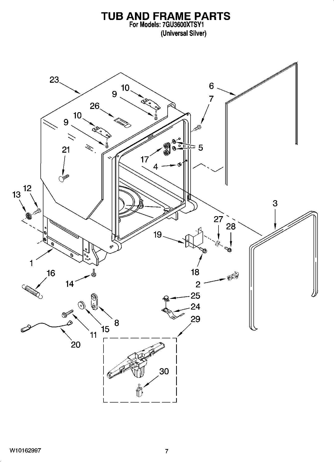 07 - TUB AND FRAME PARTS