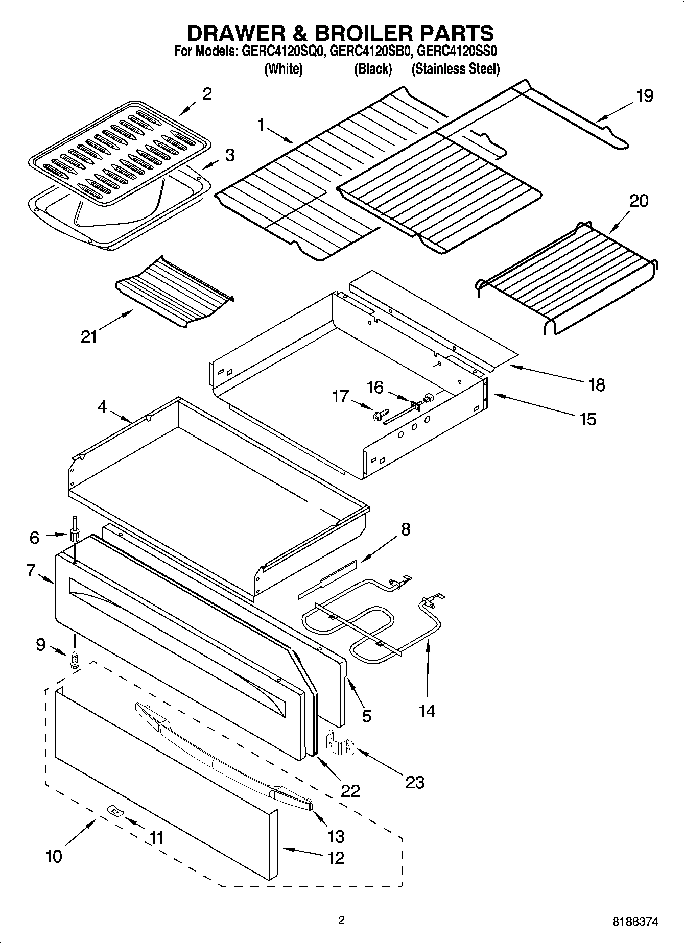 02 - DRAWER & BROILER PARTS