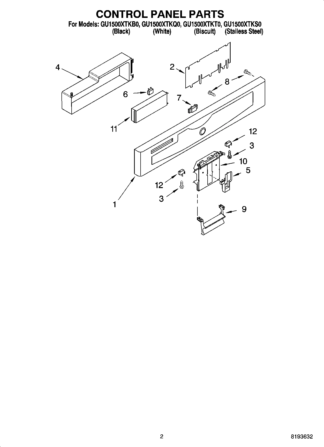 02 - CONTROL PANEL PARTS