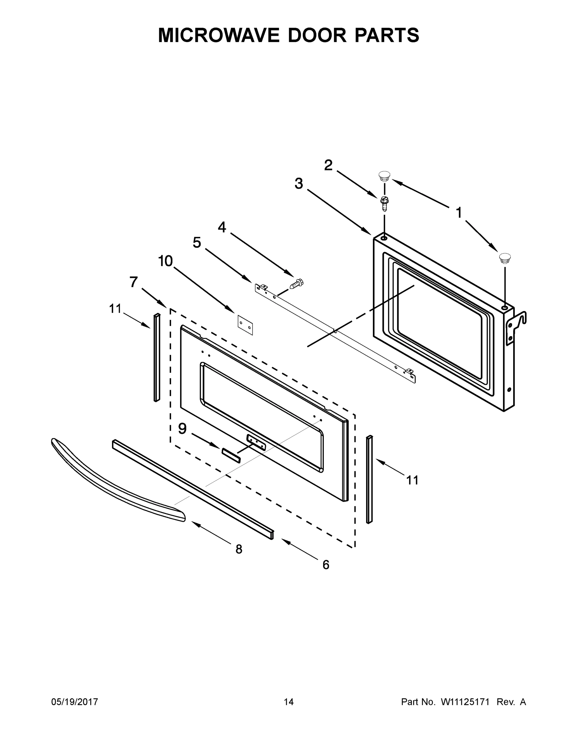 08 - MICROWAVE DOOR PARTS
