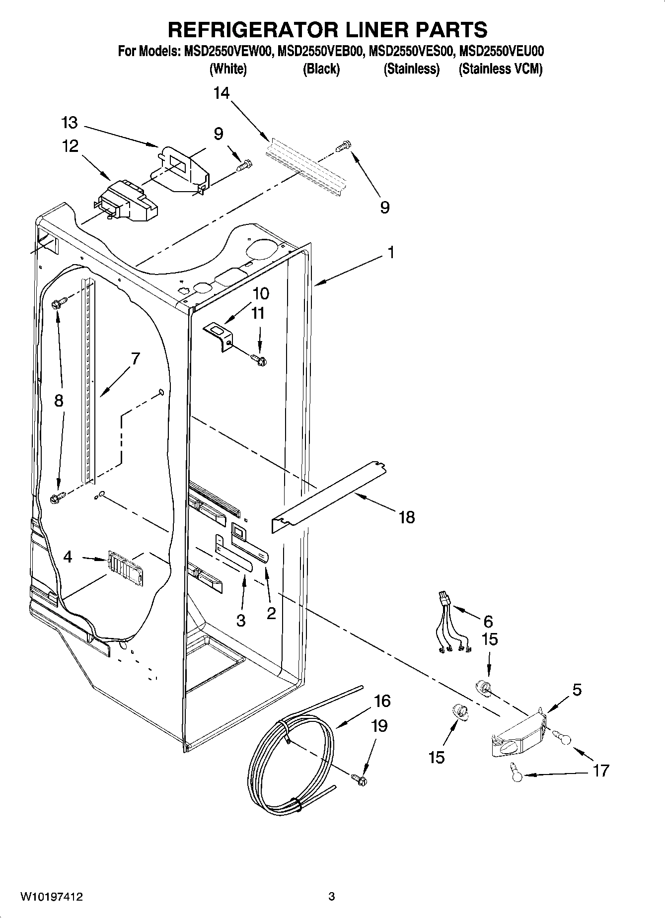 02 - REFRIGERATOR LINER PARTS