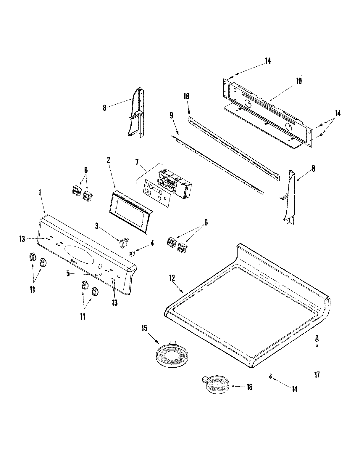 02 - CONTROL PANEL/TOP ASSEMBLY